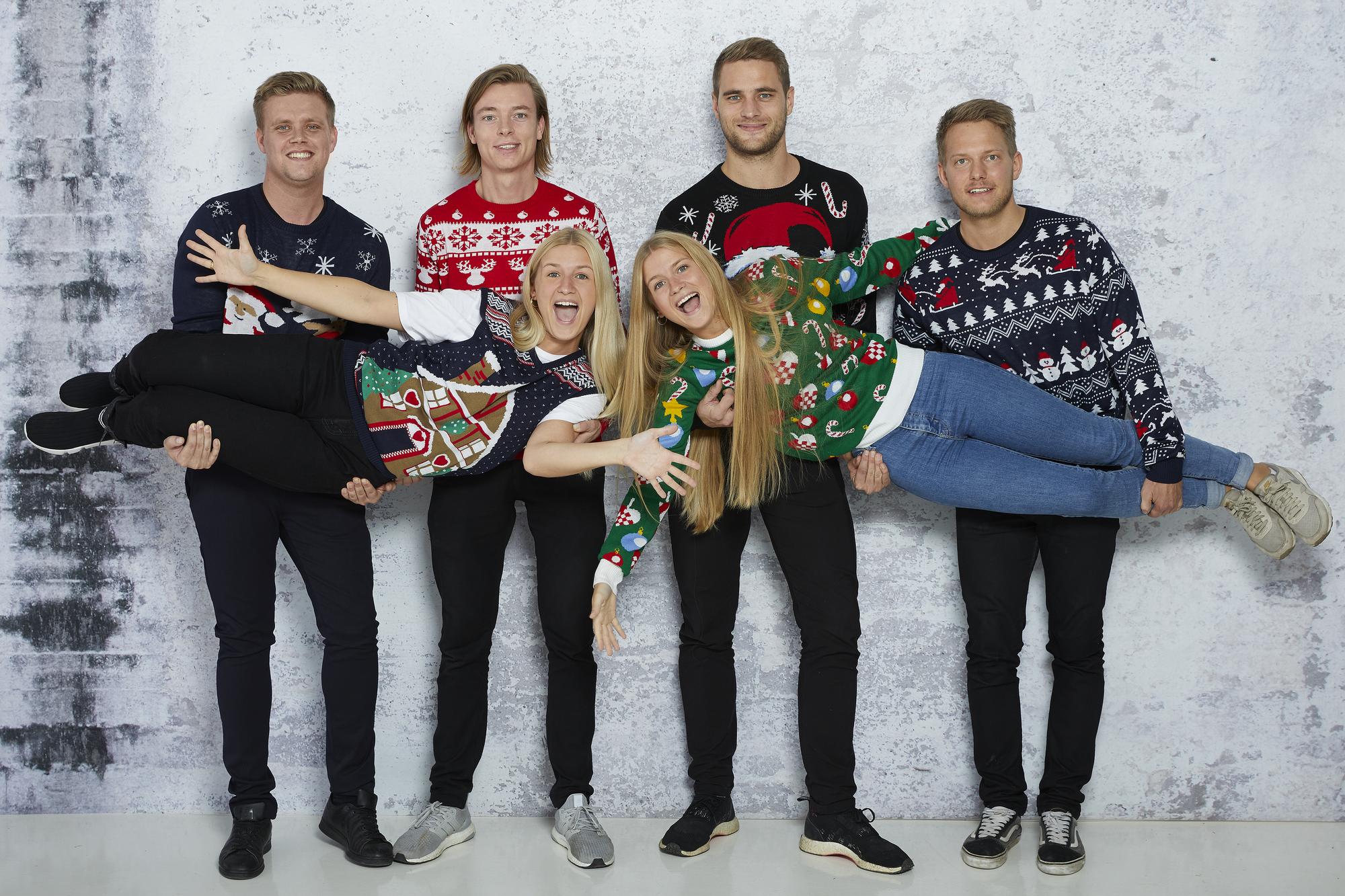 julesweater rød