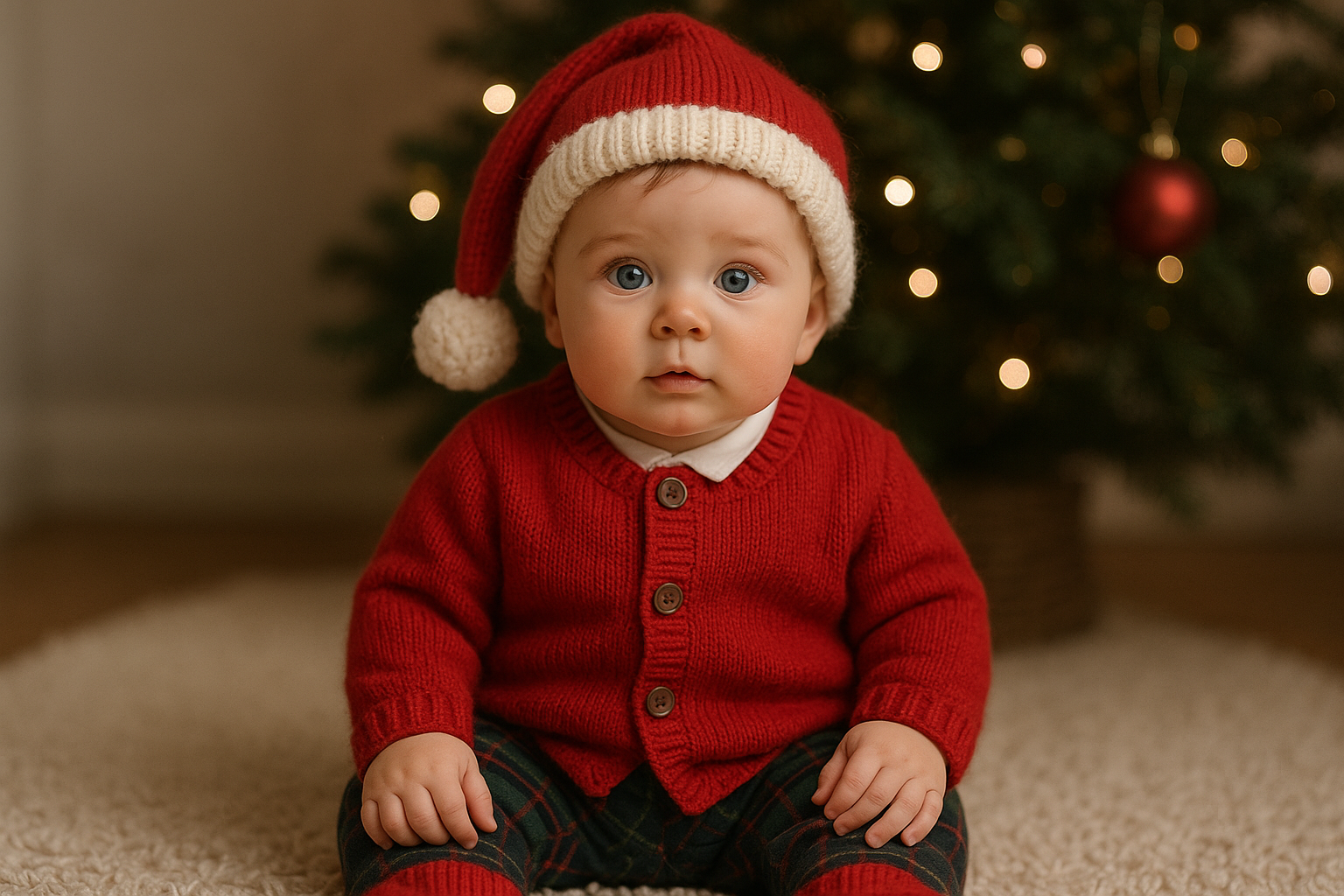 juletøj baby dreng - Illustration