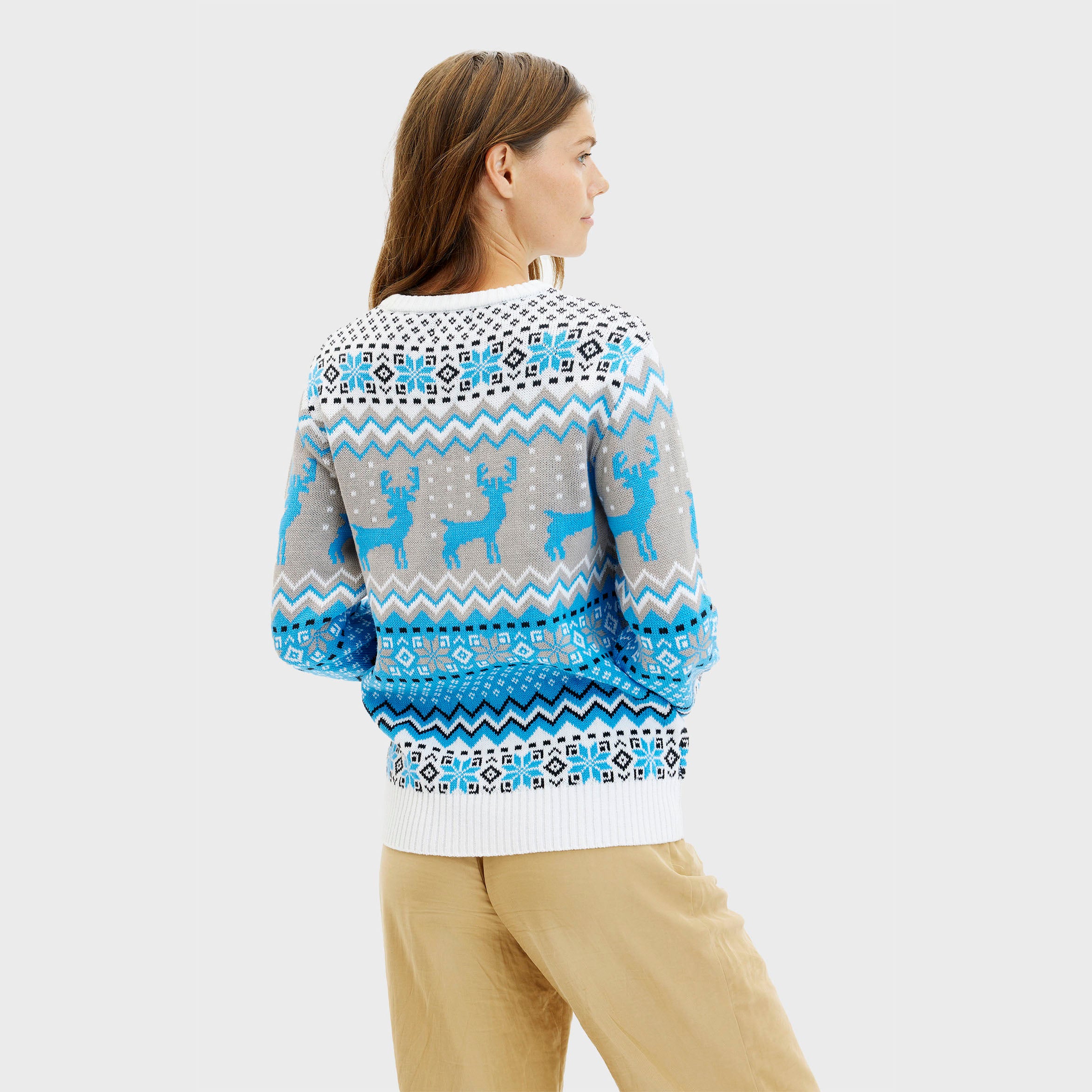 Traditionel Julesweater Blå - Dame