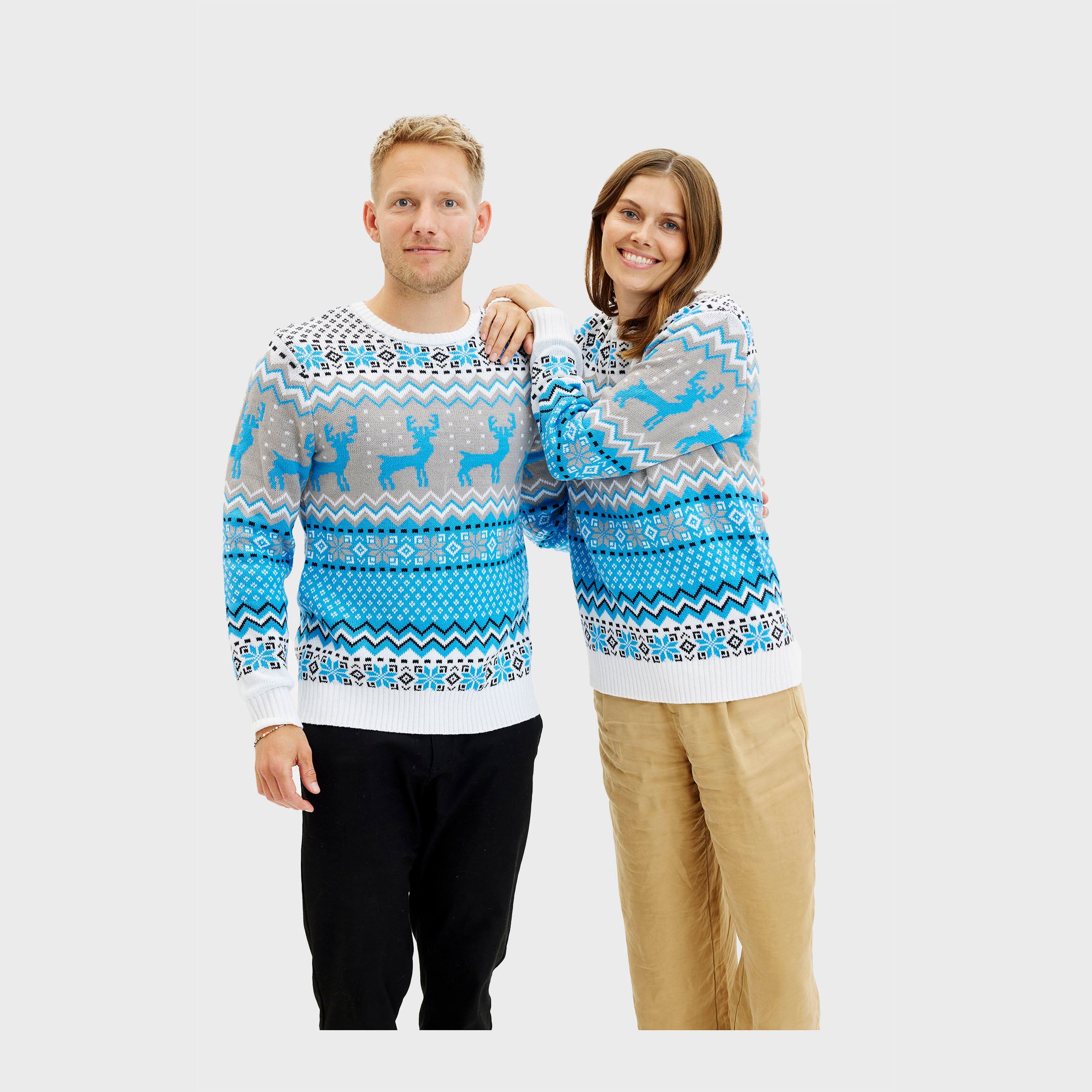 Traditionel Julesweater Blå - Dame
