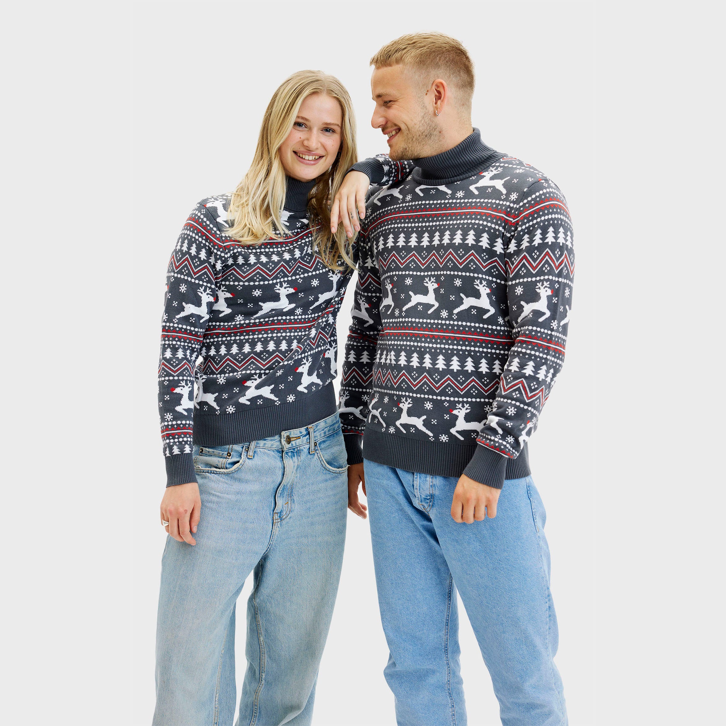 Den Stilede Highneck Julesweater - Dame.