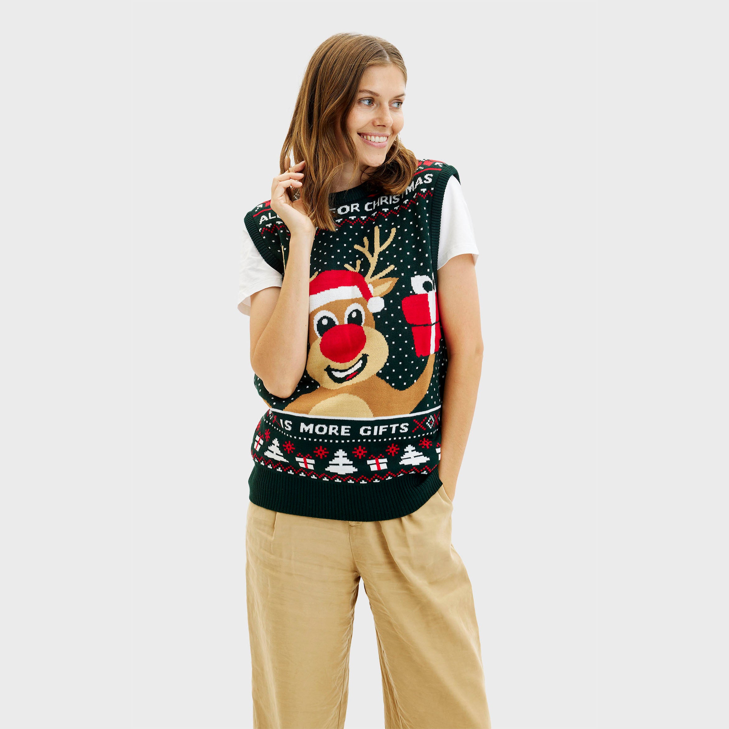 Rudolphs Christmas Vest - Dame