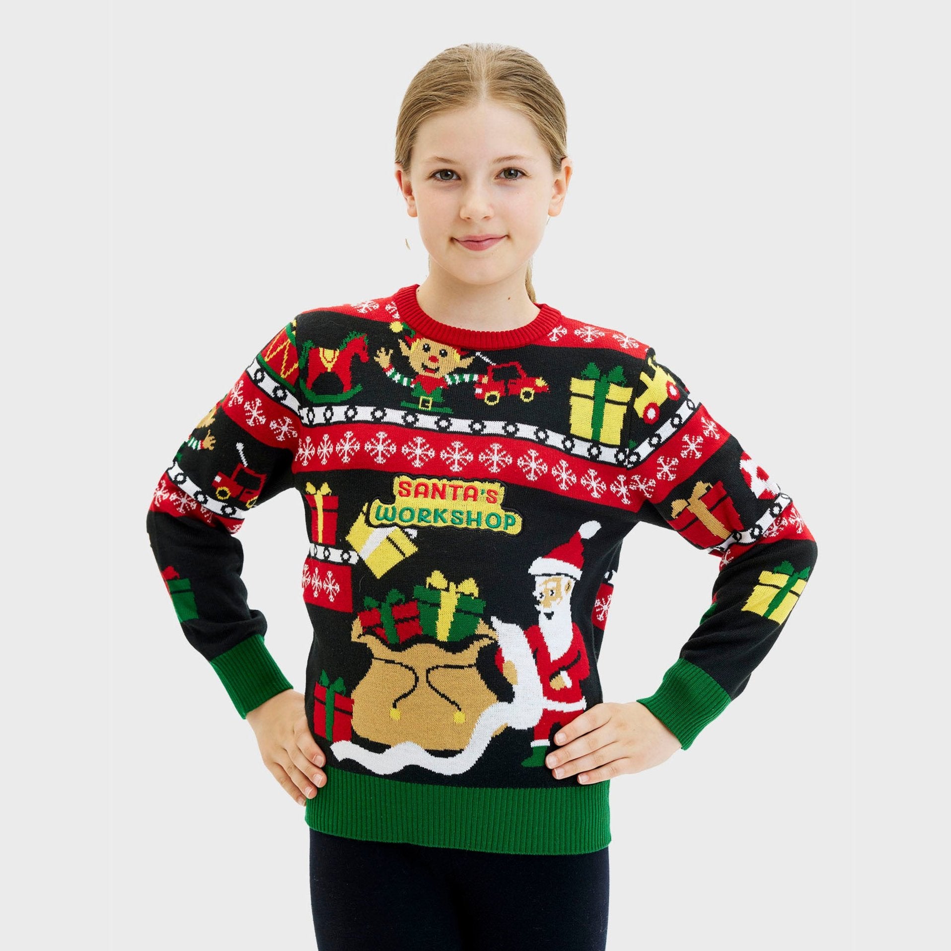 Santa's Workshop Sweater - Barn