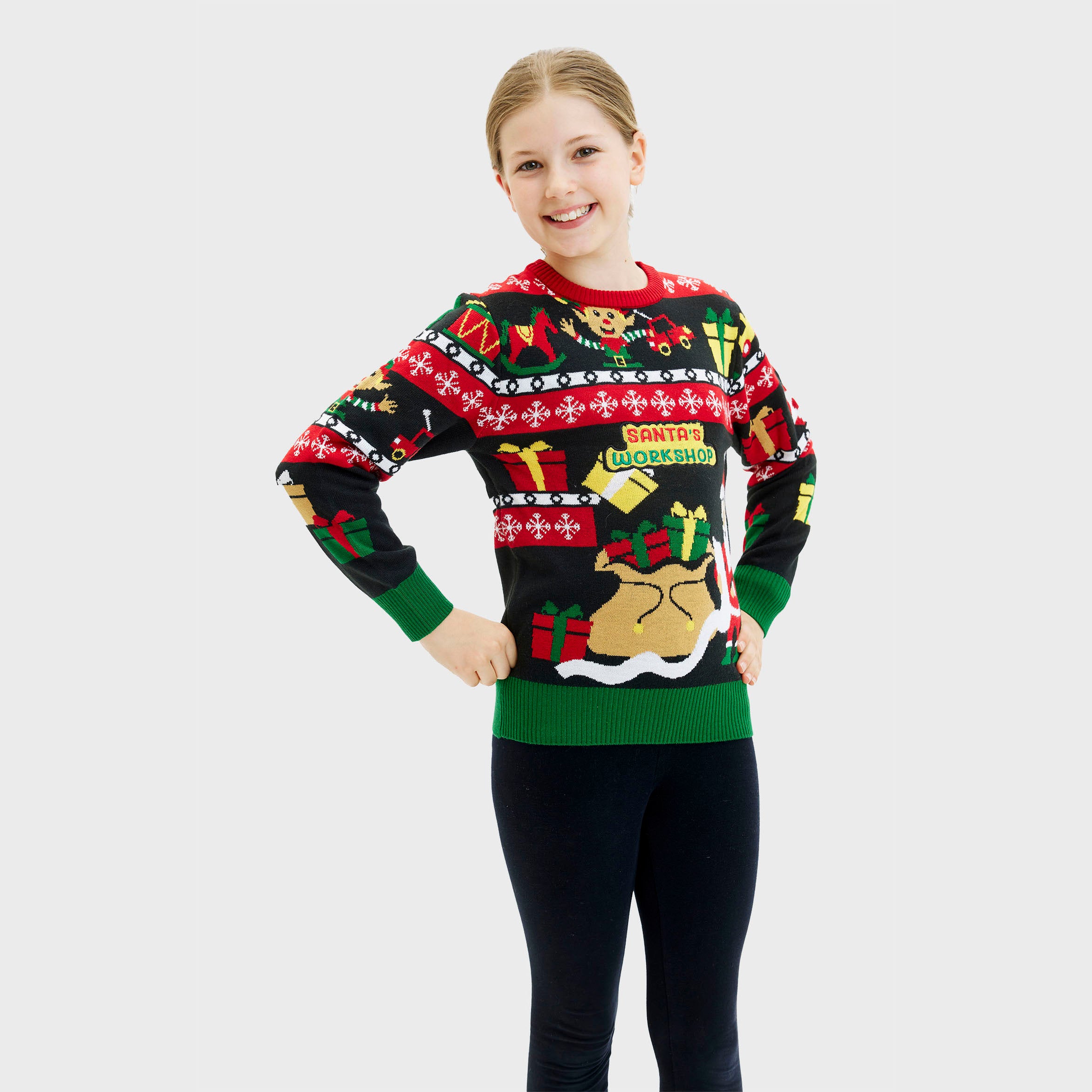 Santa's Workshop Sweater - Barn