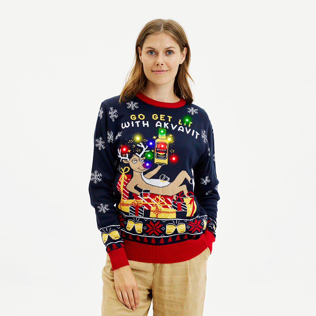 Akvavit julesweater - Dame