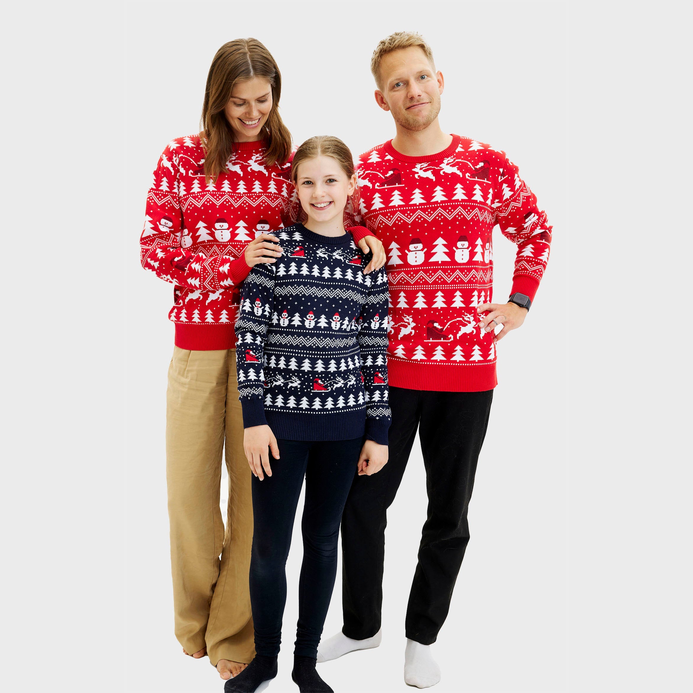 Den stilede julesweater rød - Dame.