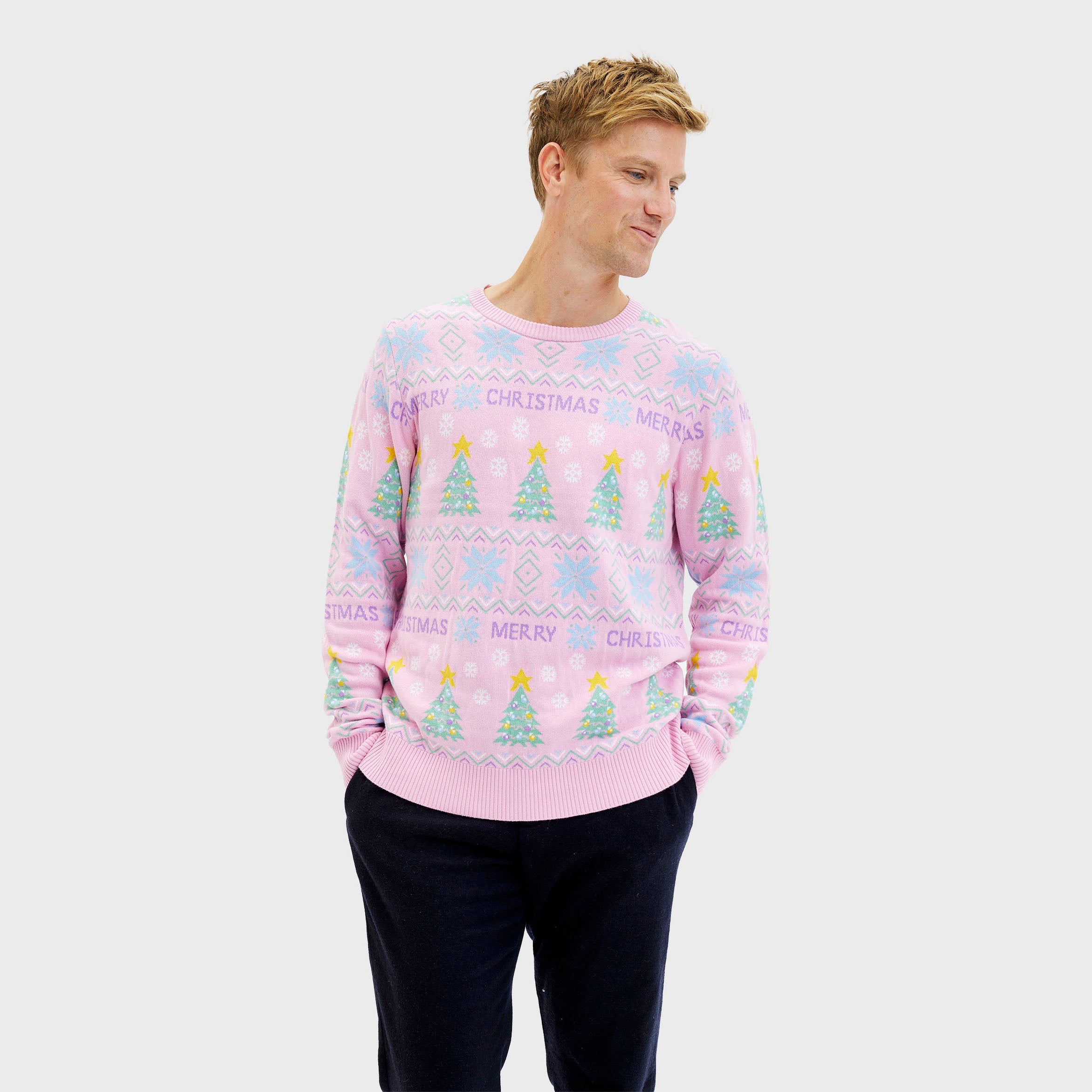 Den pinke julesweater - Herre.