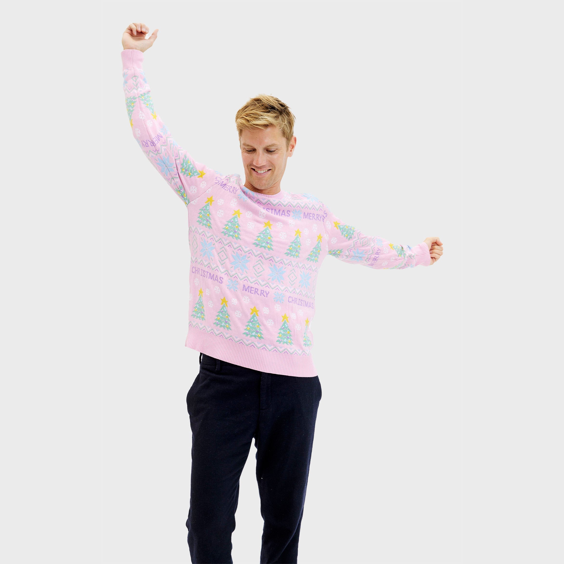 Den pinke julesweater - Herre.