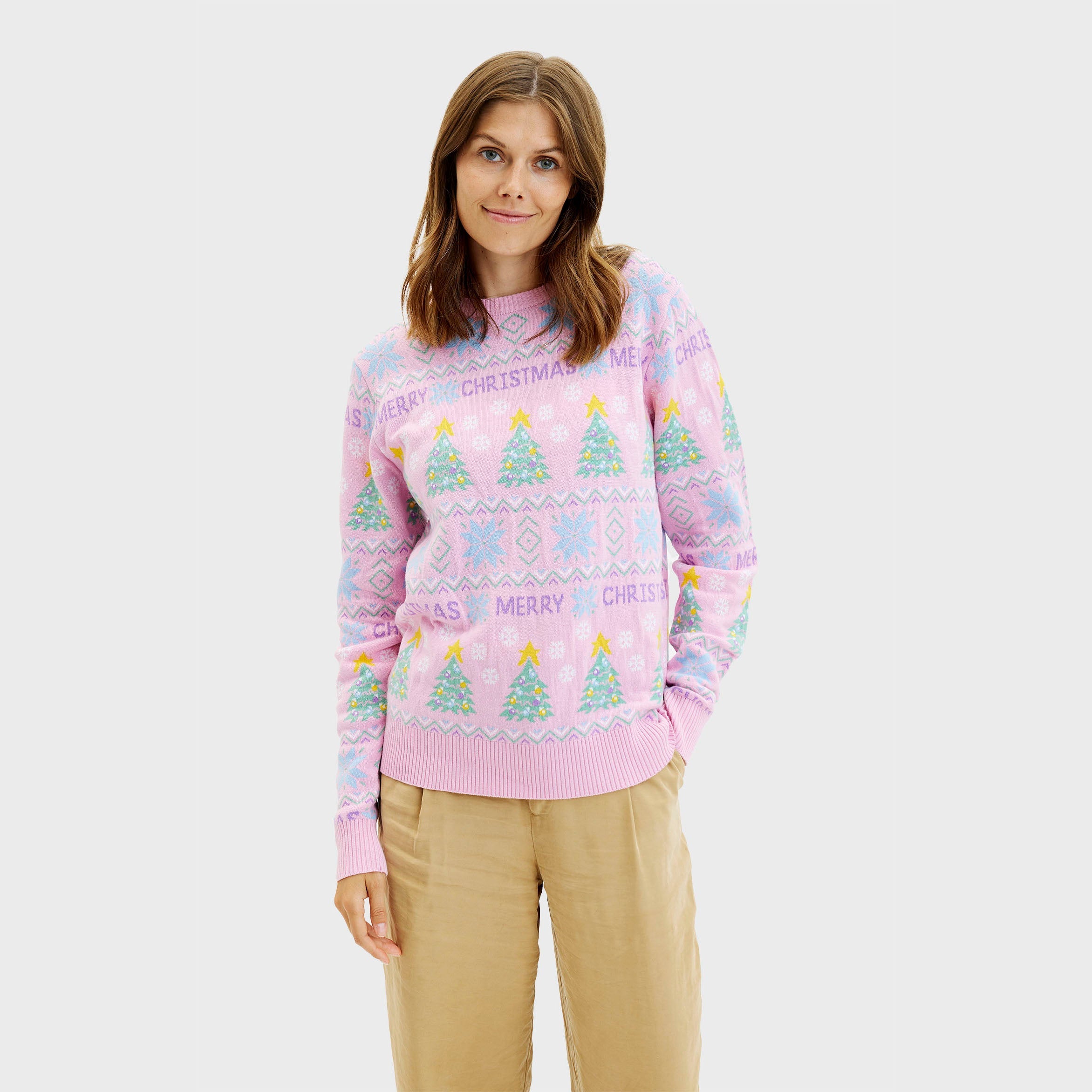 Den pinke julesweater - Dame.