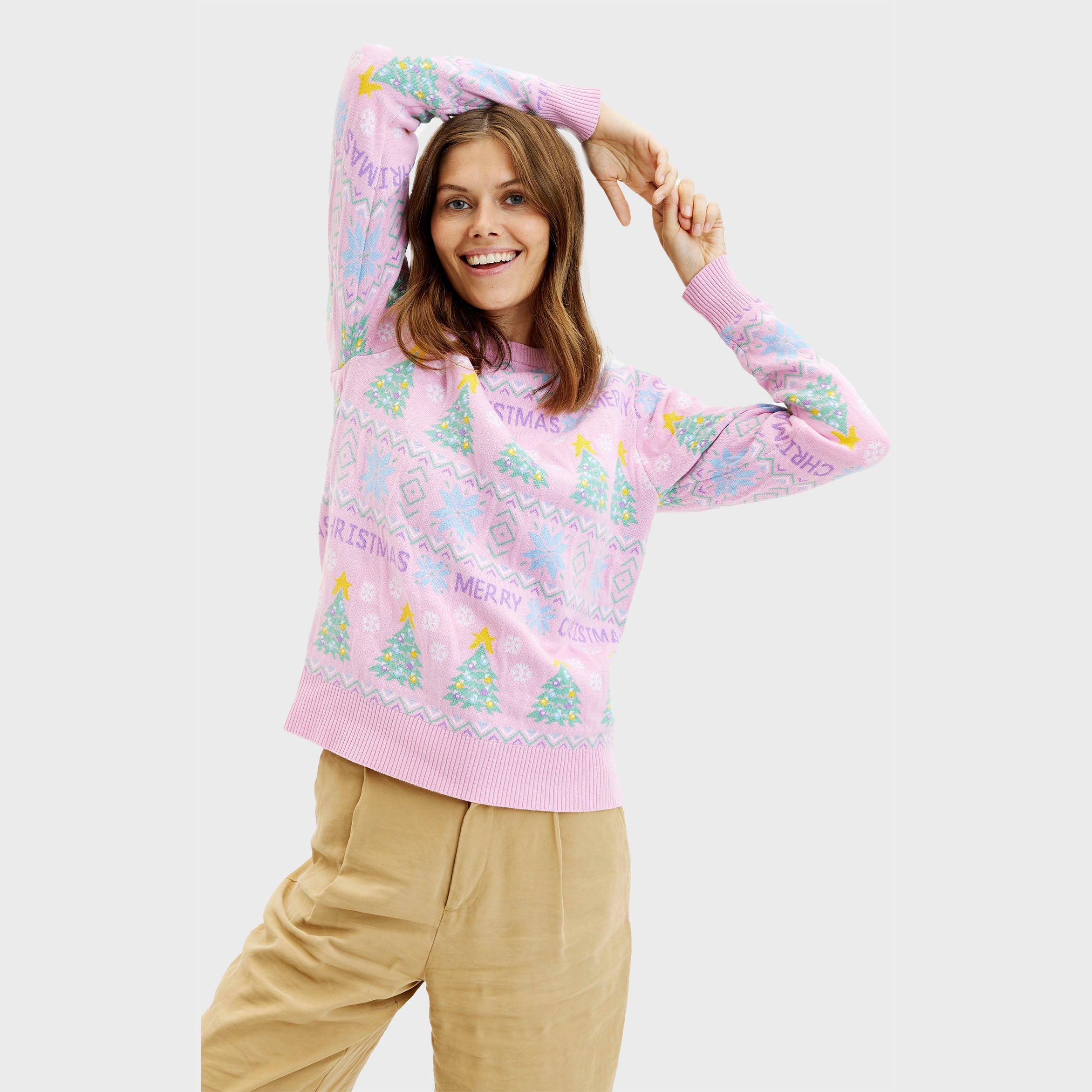 Den pinke julesweater - Dame.