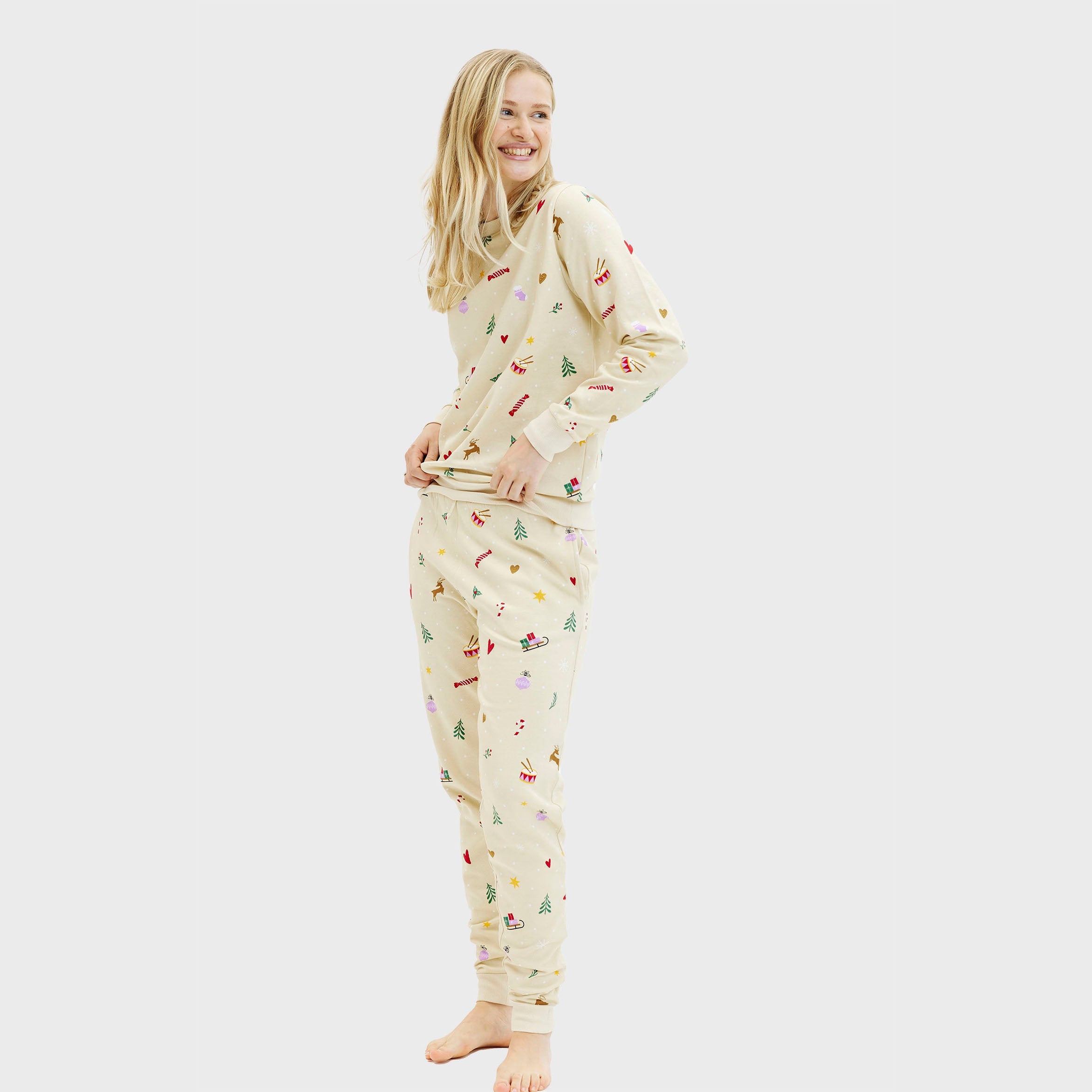 Jule sweatset beige - Dame.