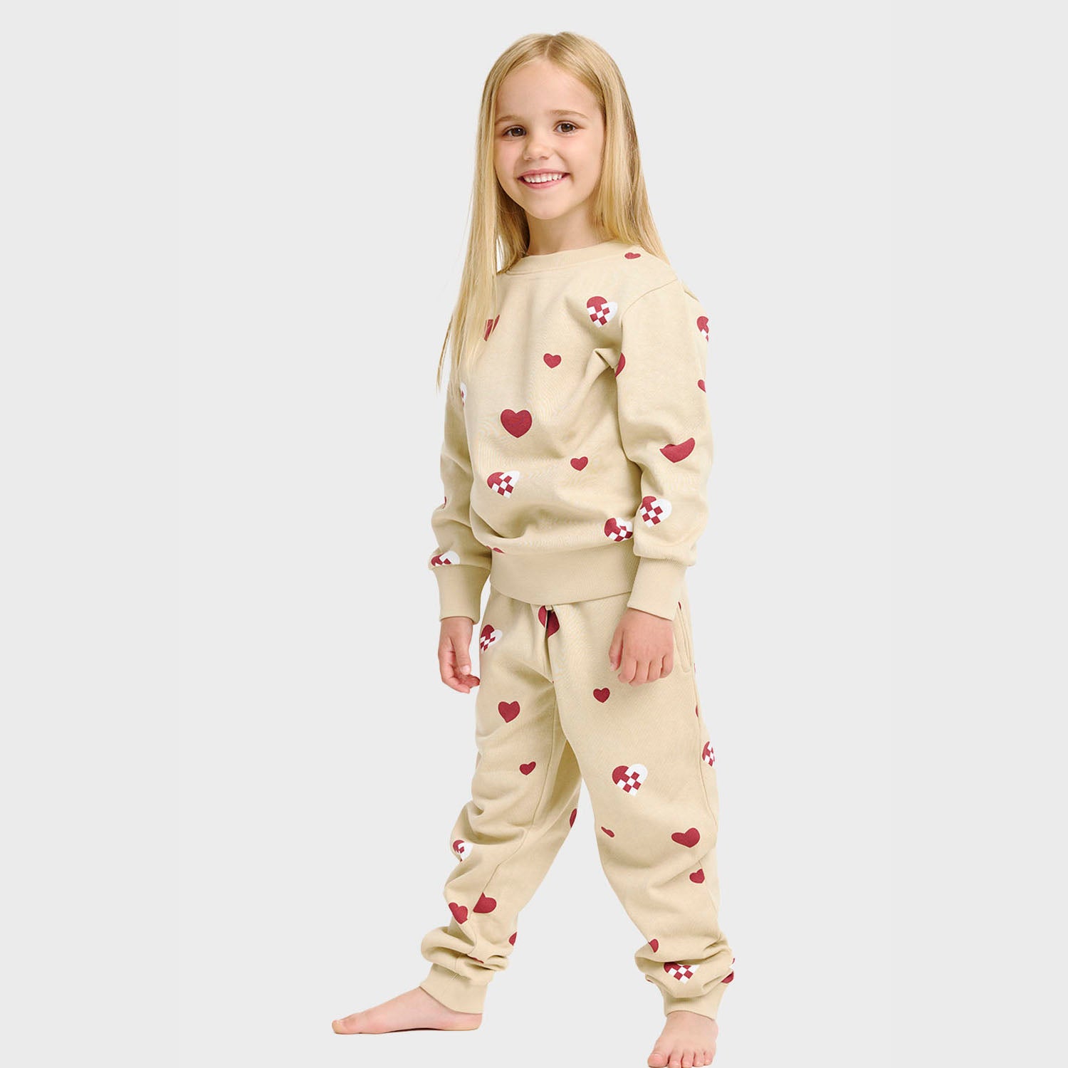 Julehjerte sweatset - Barn.