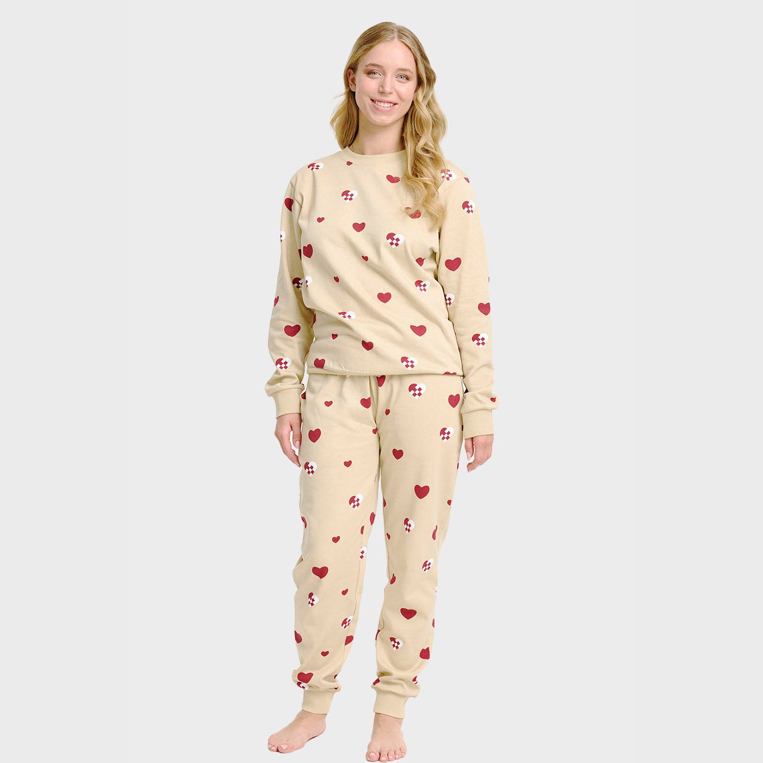 Julehjerte sweatset - Dame.