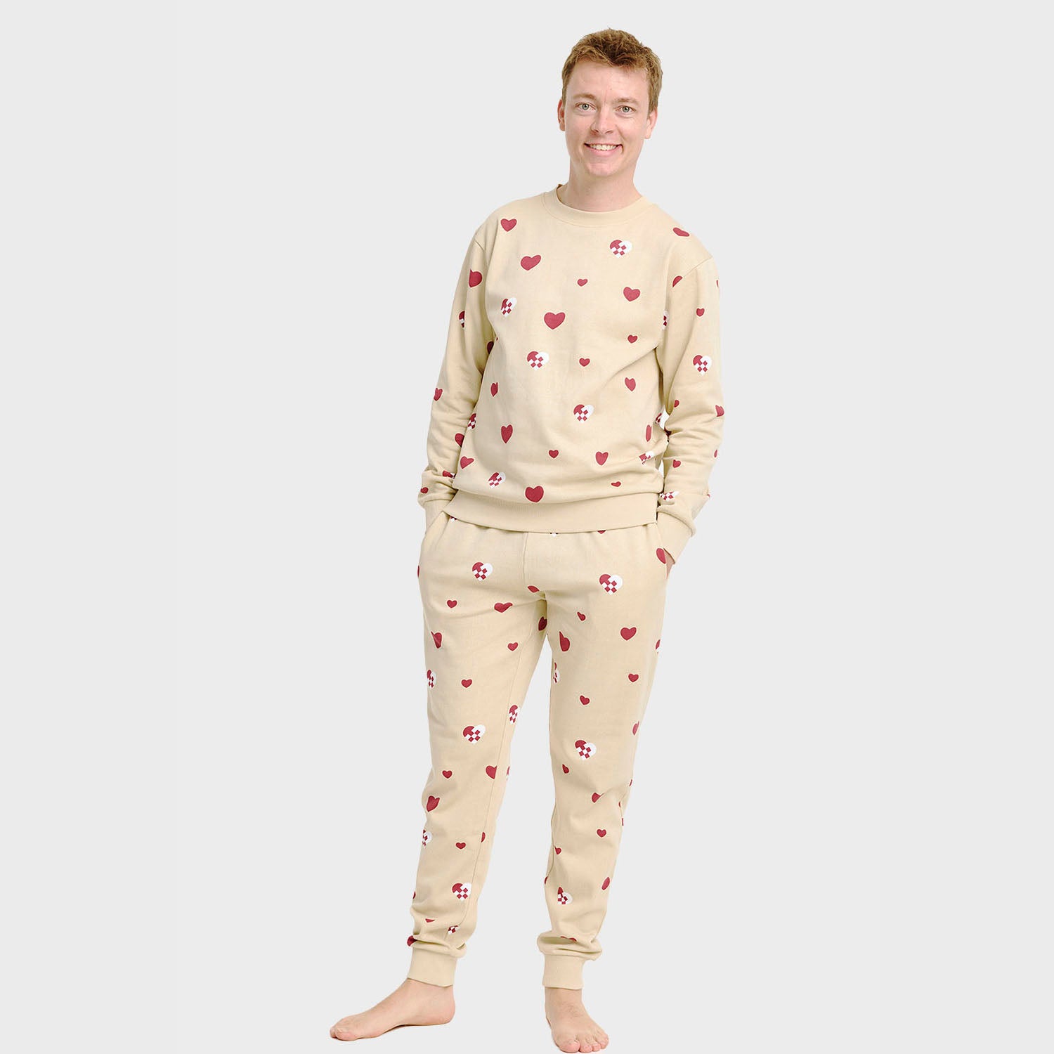 Julehjerte sweatset - Herre