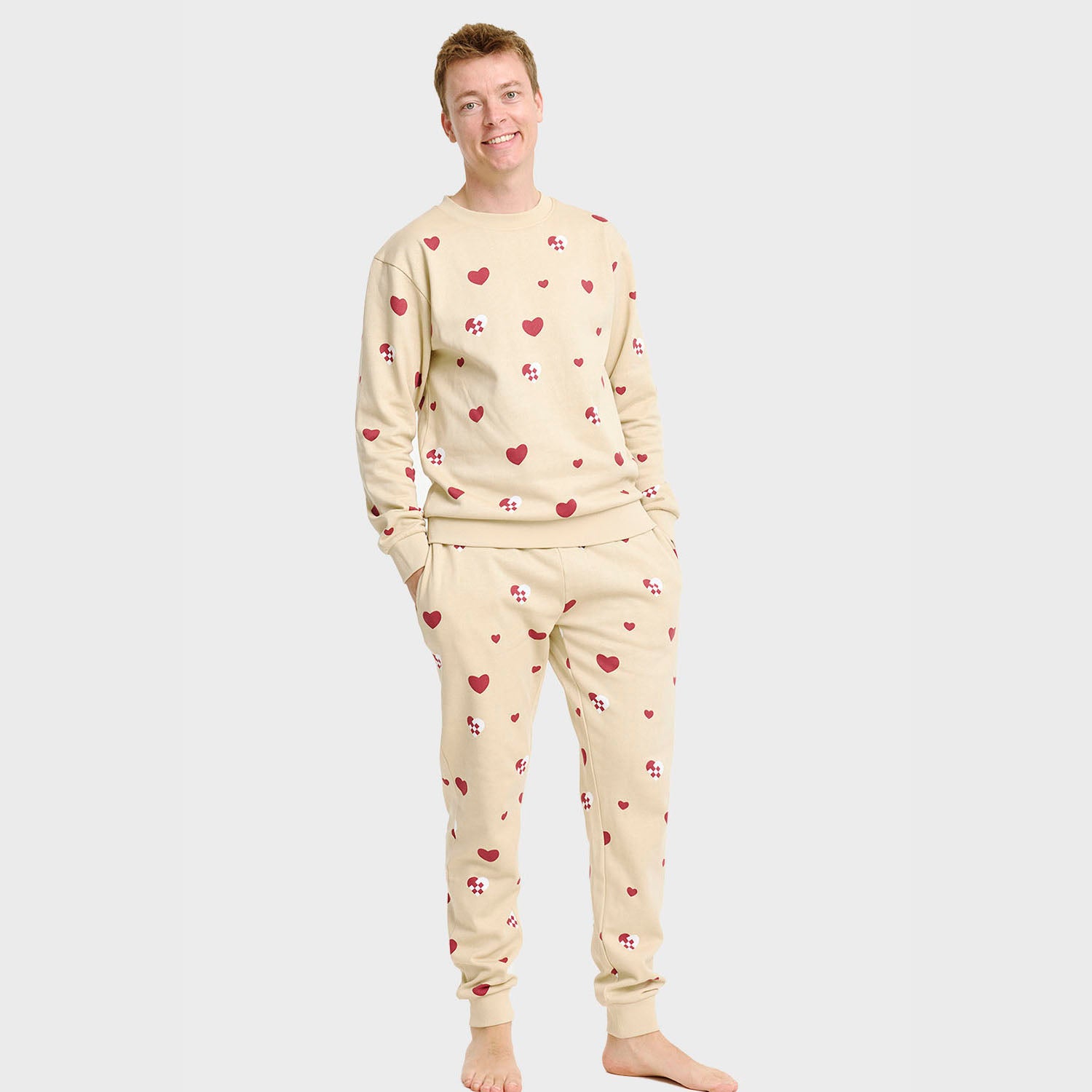 Julehjerte sweatset - Herre