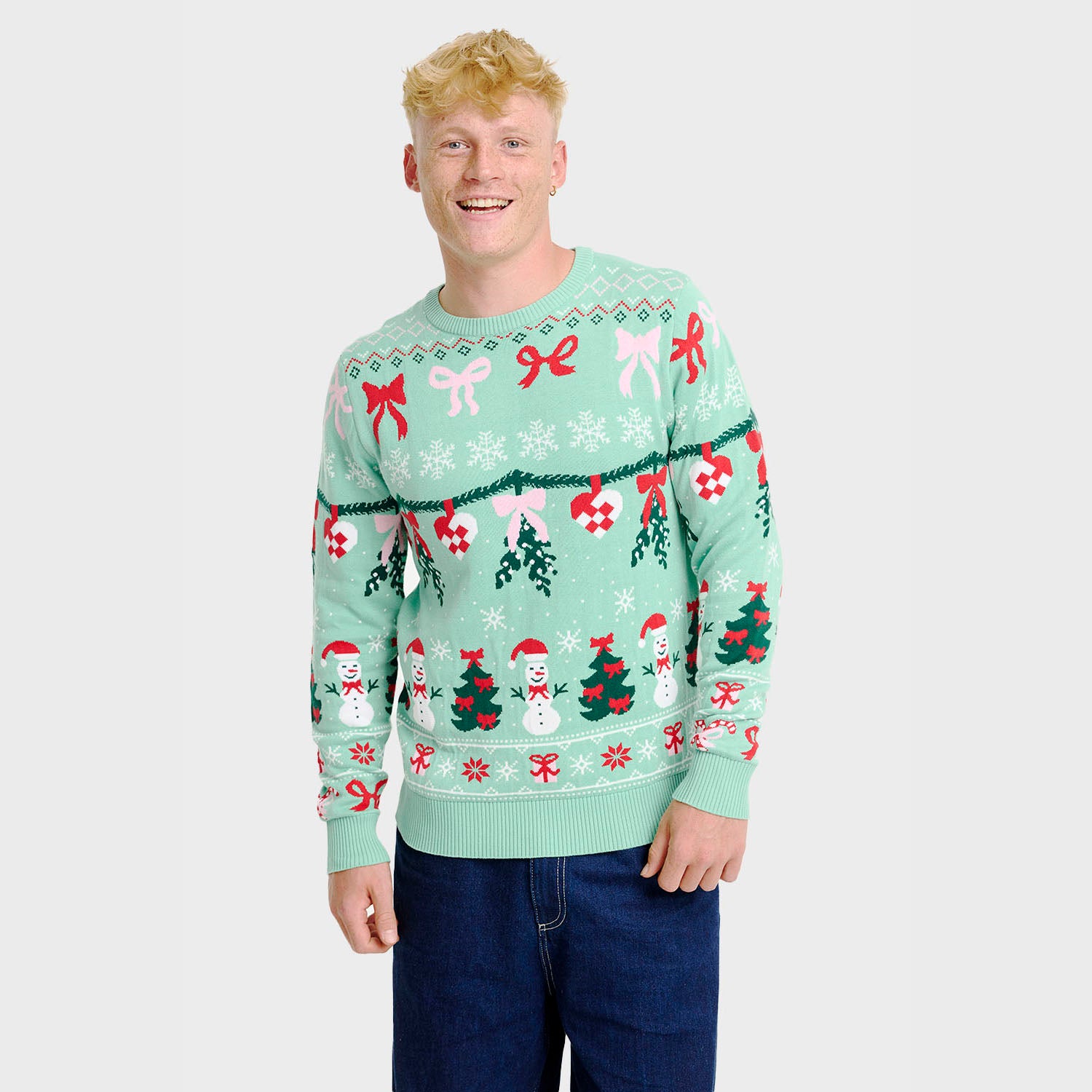 Den sløjfede julesweater - Herre.