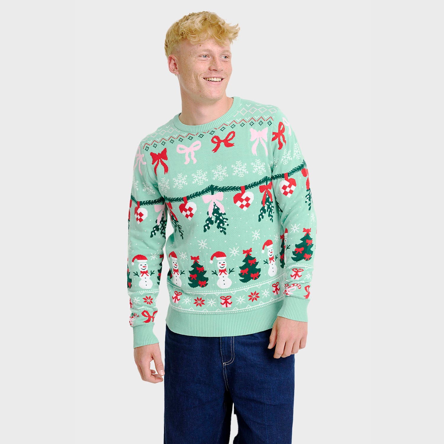 Den sløjfede julesweater - Herre.