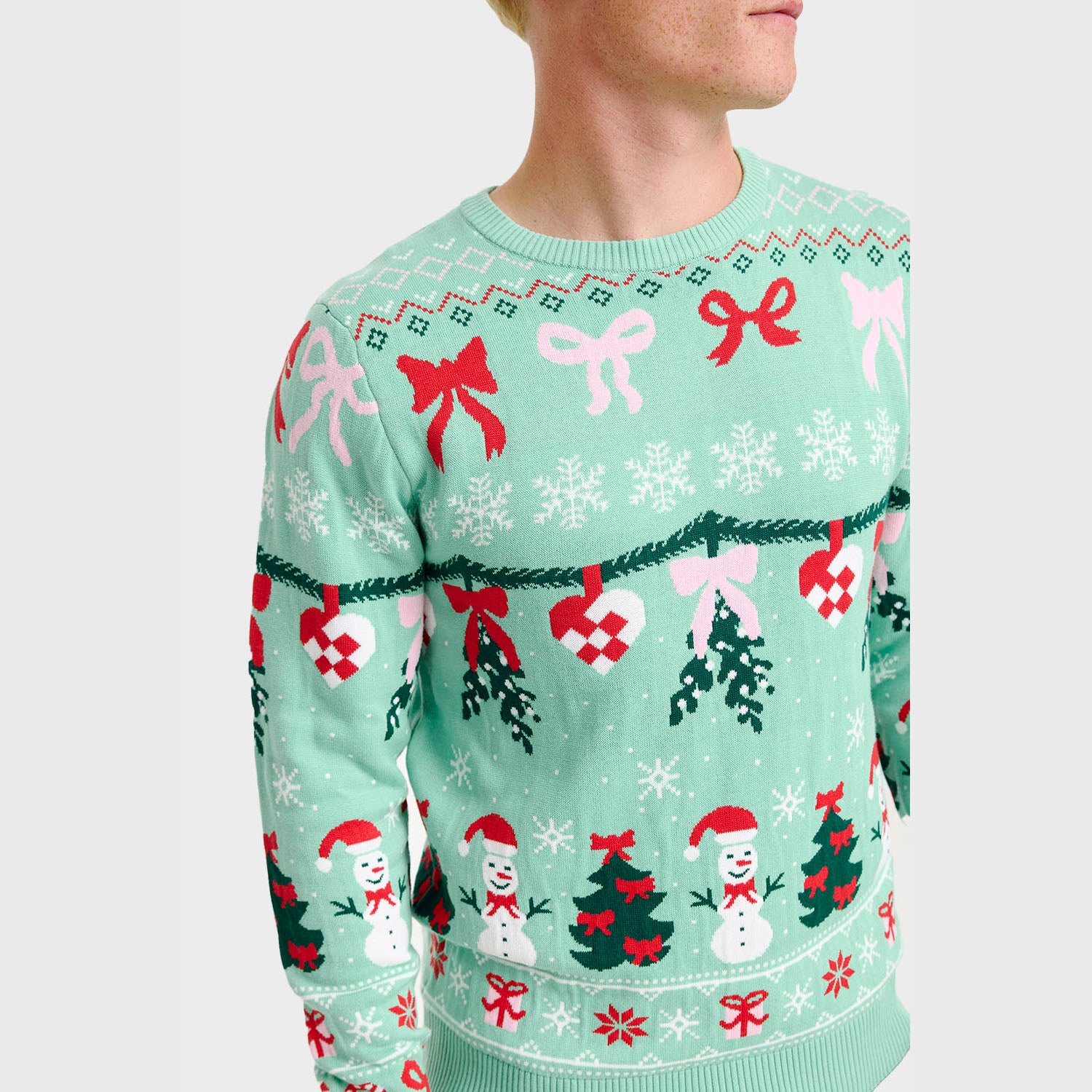 Den sløjfede julesweater - Herre.