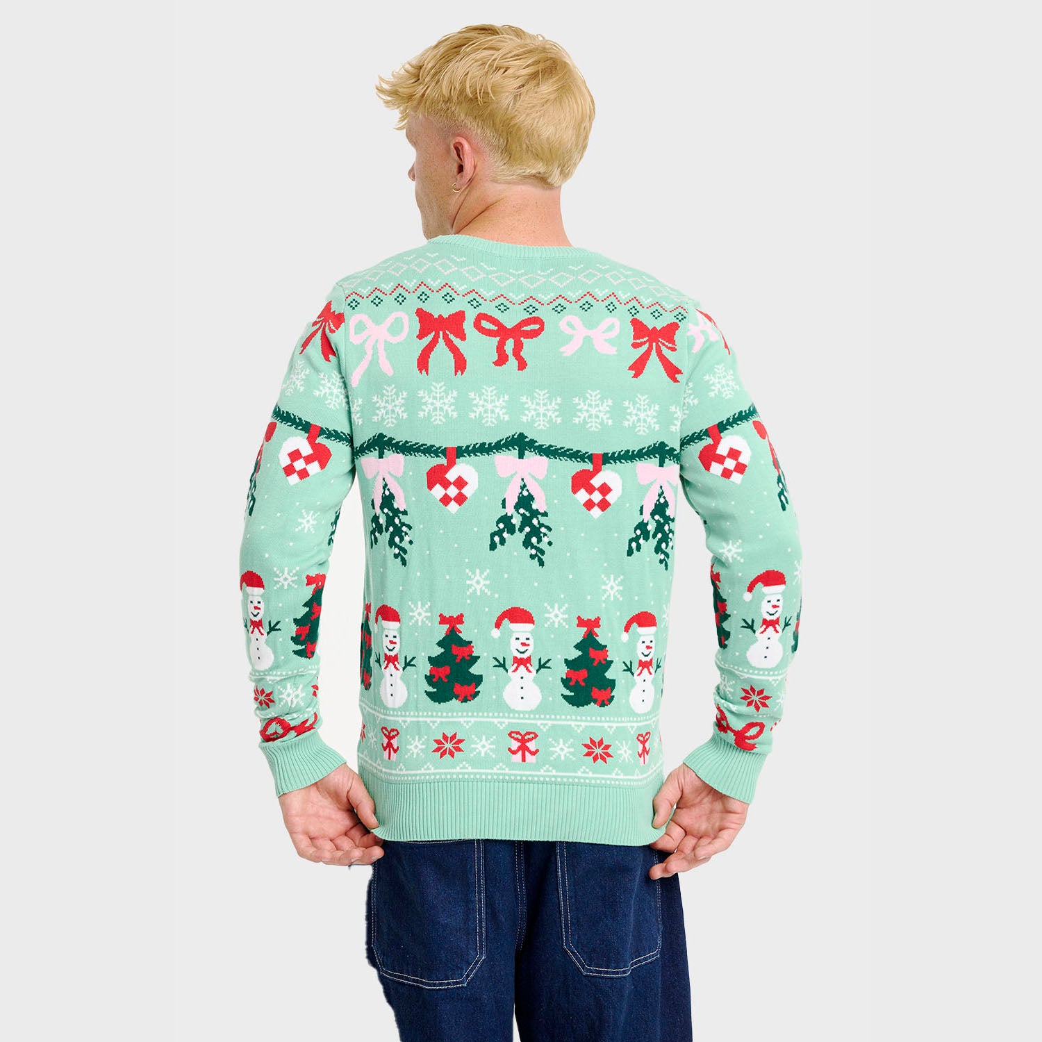 Den sløjfede julesweater - Herre.