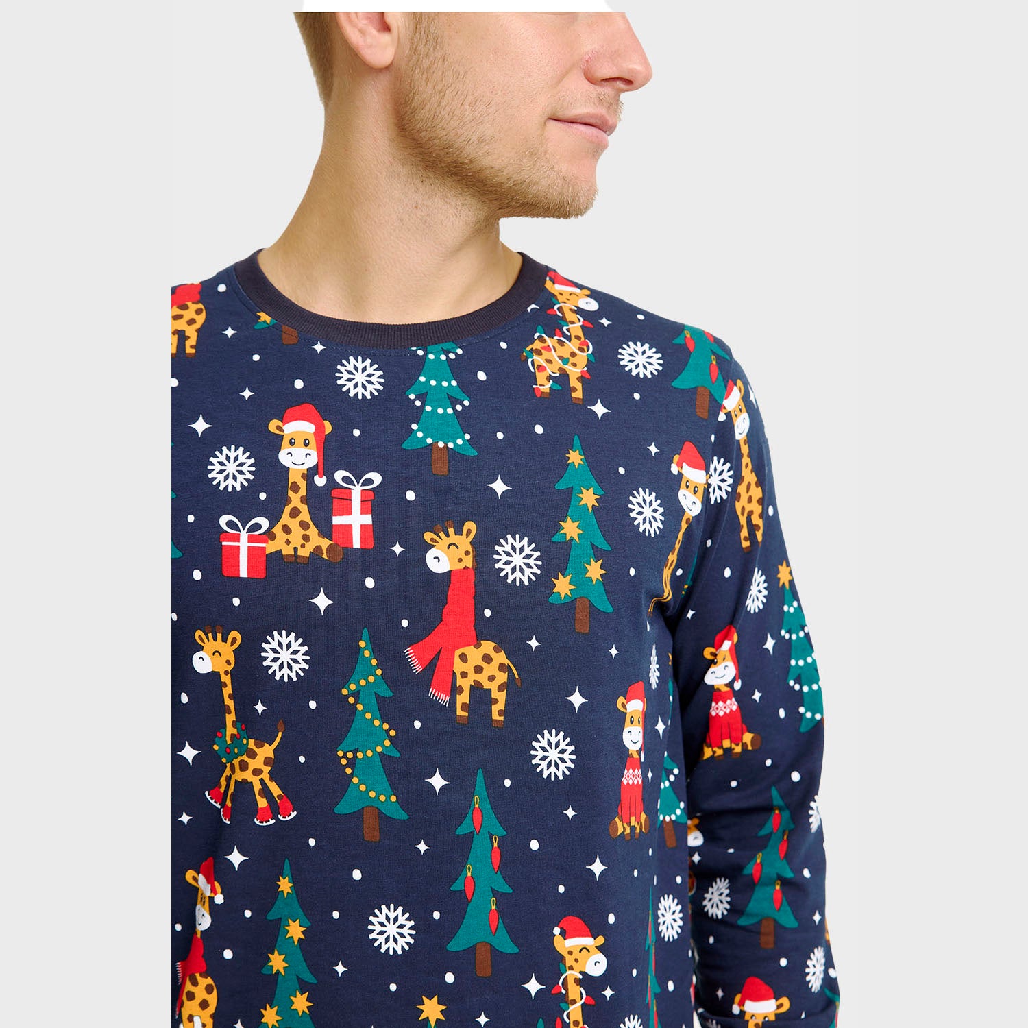 Giraffens julepyjamas - Herre.