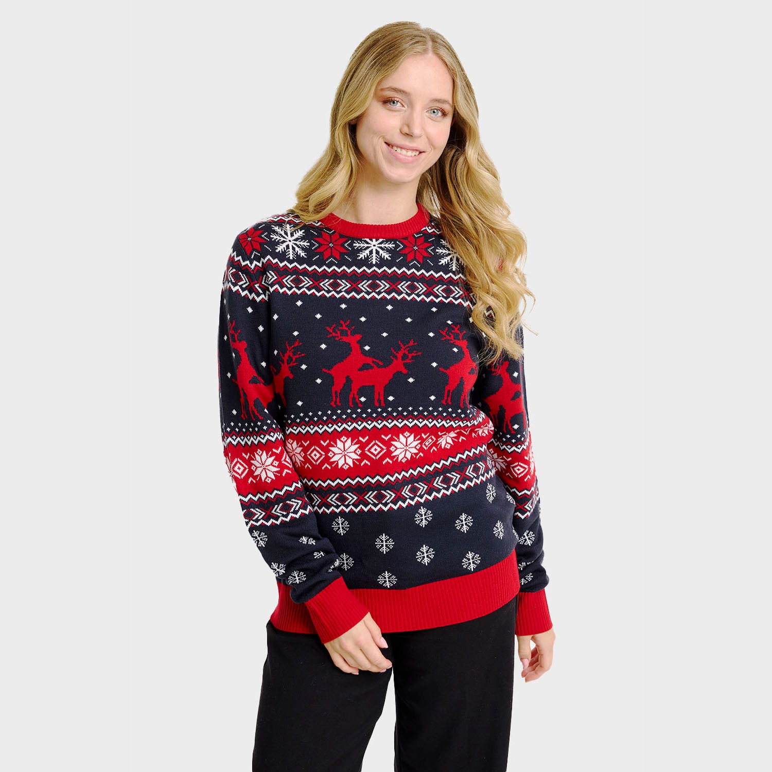 Det kække rensdyr julesweater - Dame