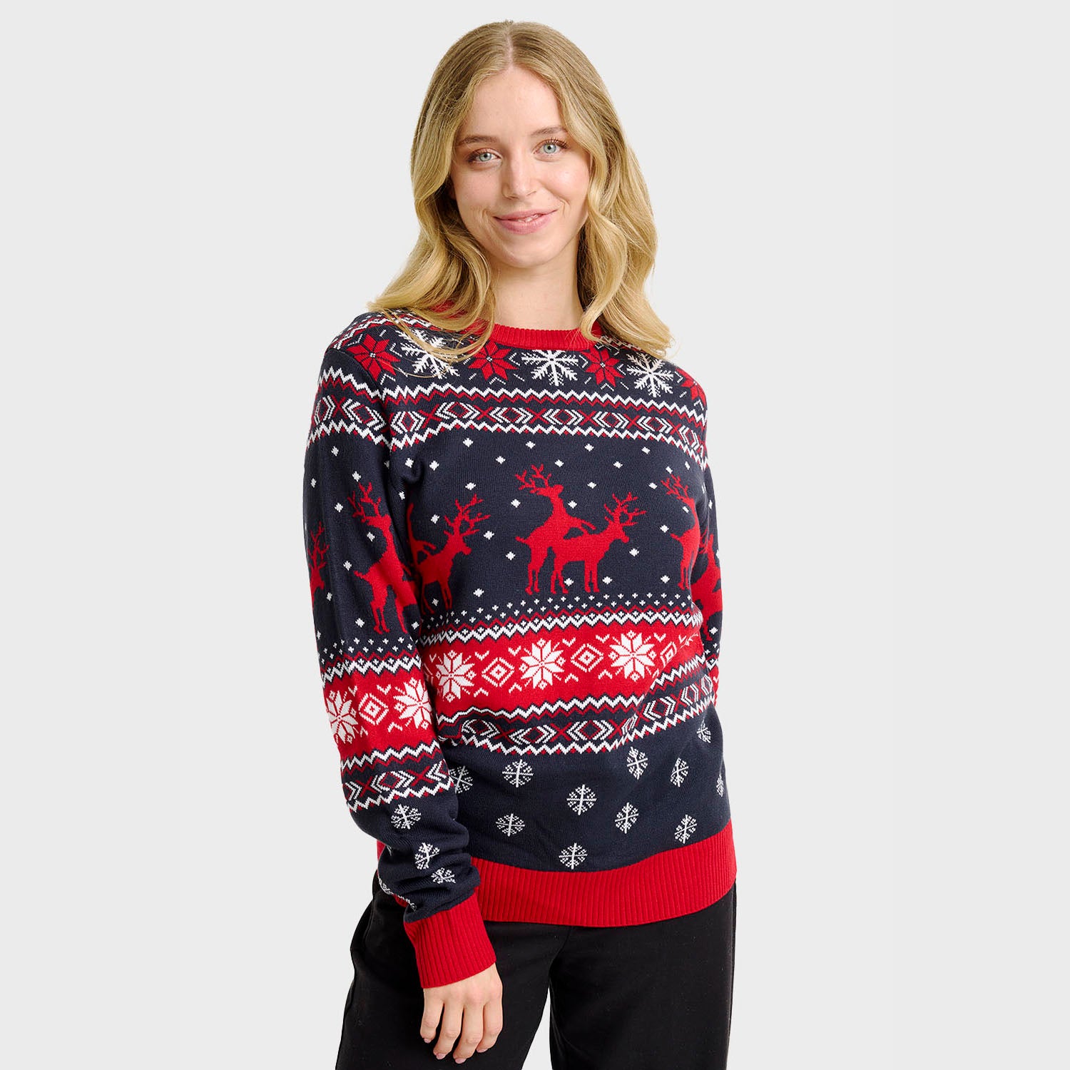 Det kække rensdyr julesweater - Dame