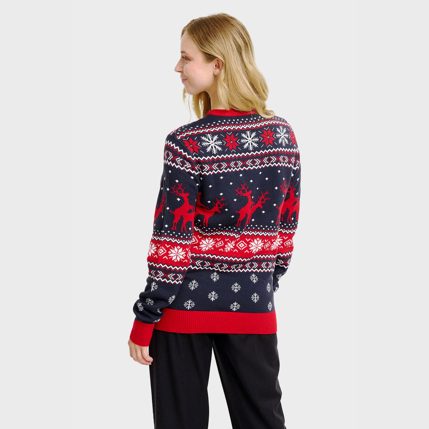 Det kække rensdyr julesweater - Dame