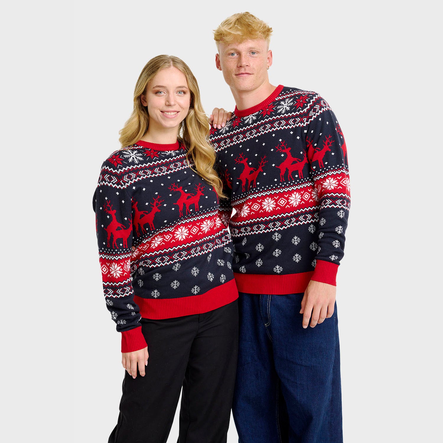 Det kække rensdyr julesweater - Herre