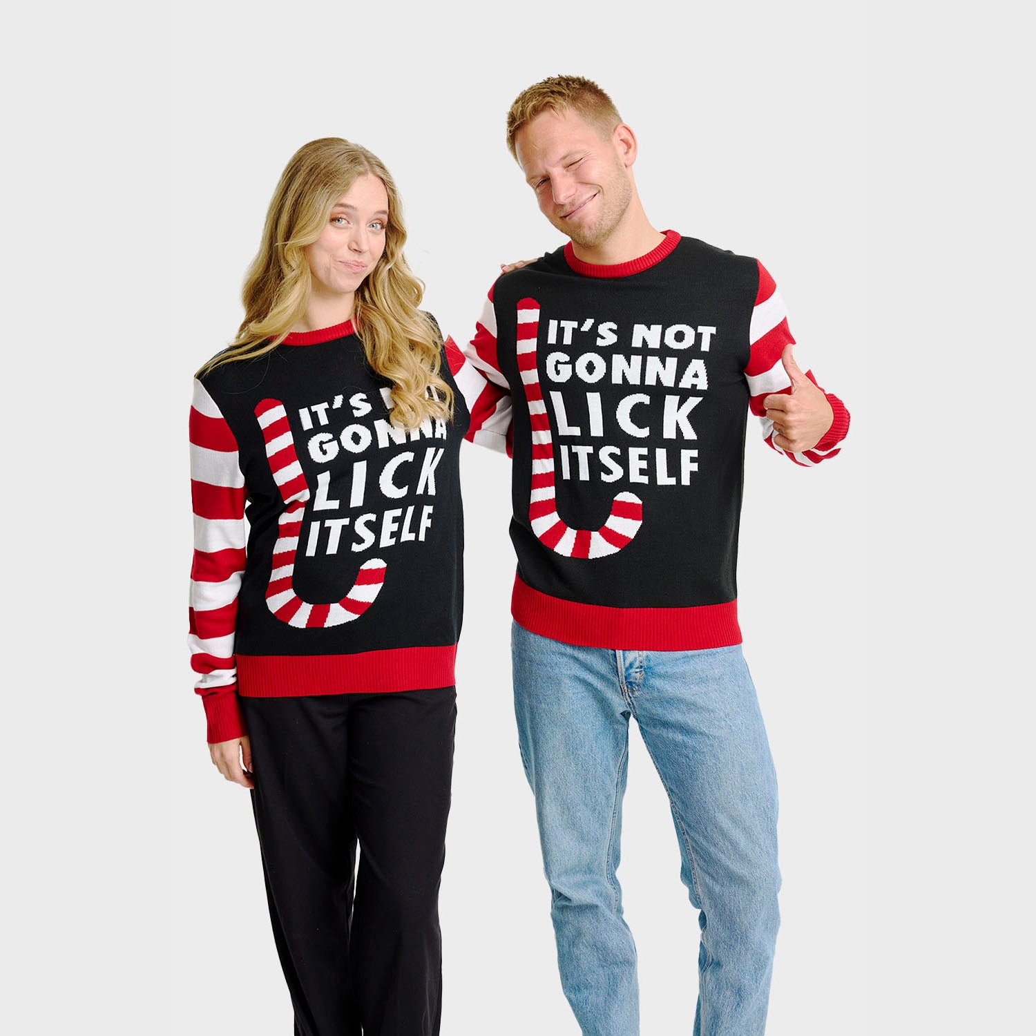 Candy cane julesweater - Herre