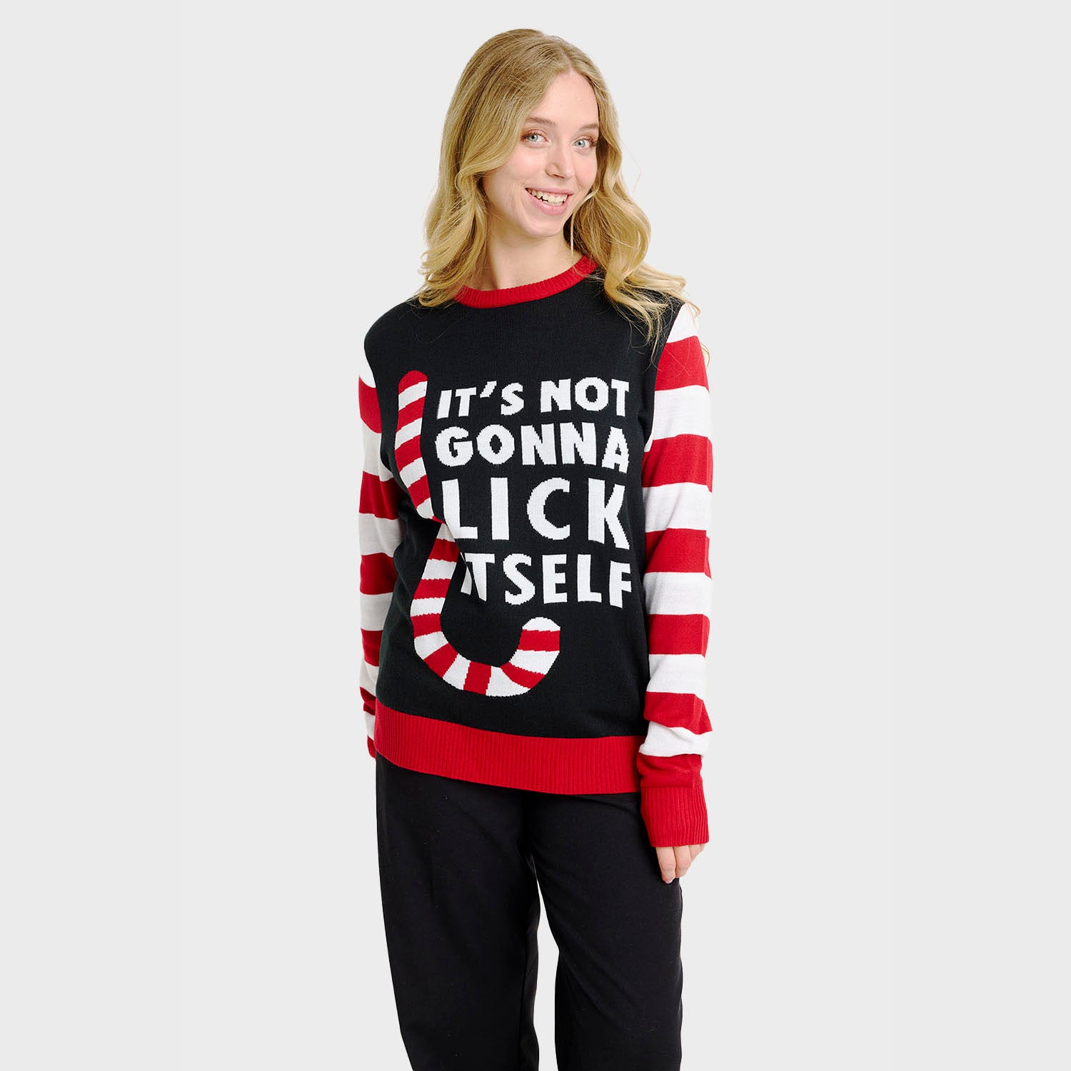Candy cane julesweater - Dame