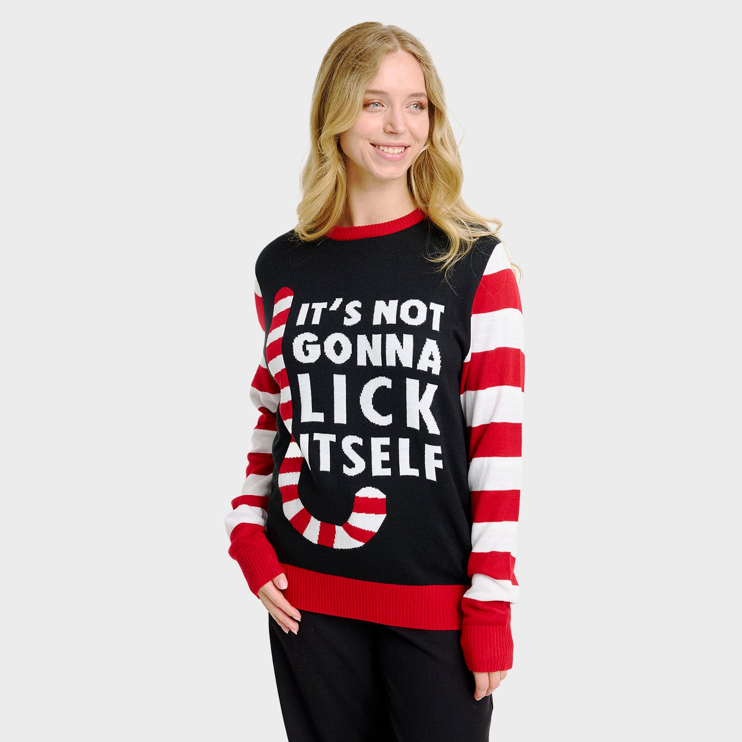 Candy cane julesweater - Dame
