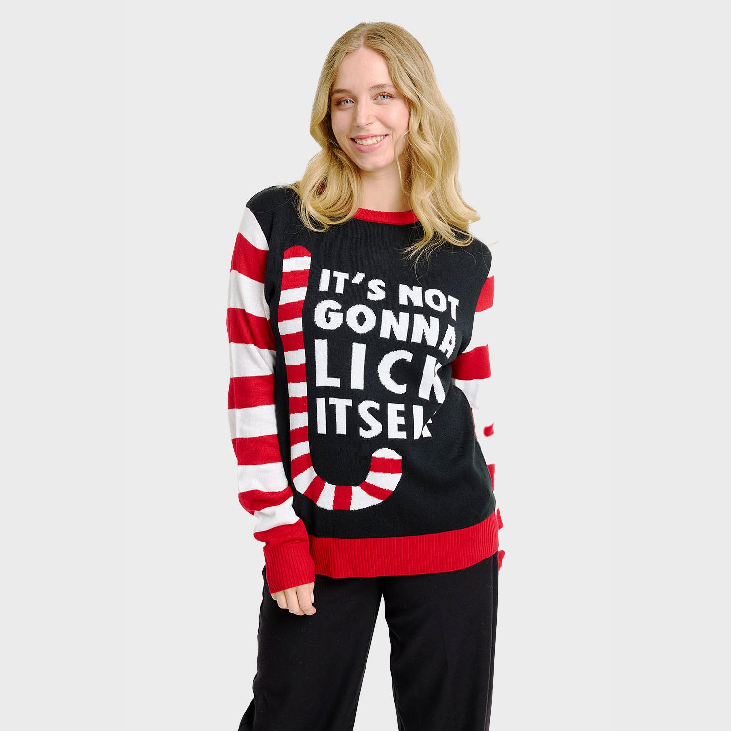 Candy cane julesweater - Dame