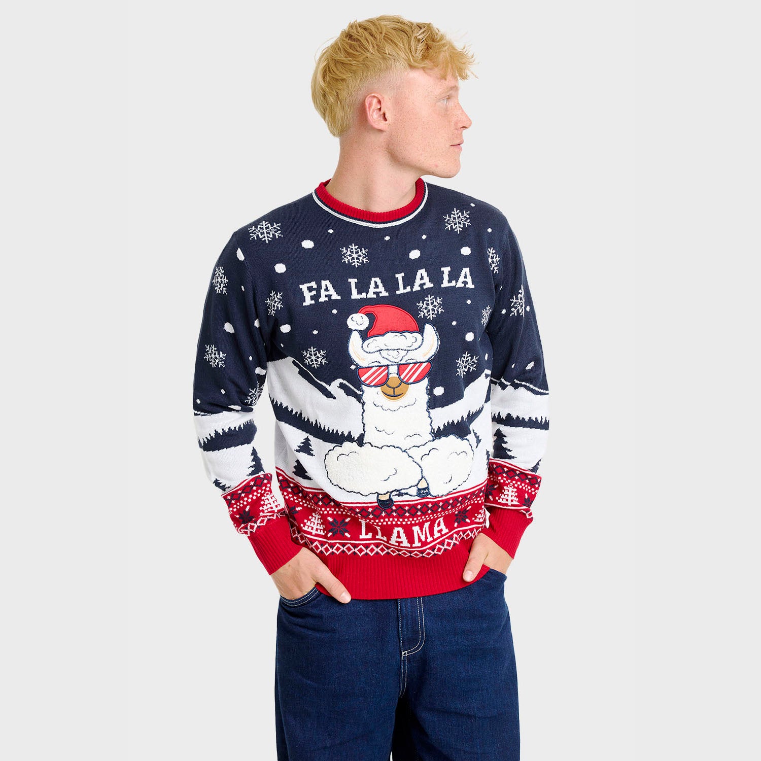 Fa La La La Llama Sweater - Herre