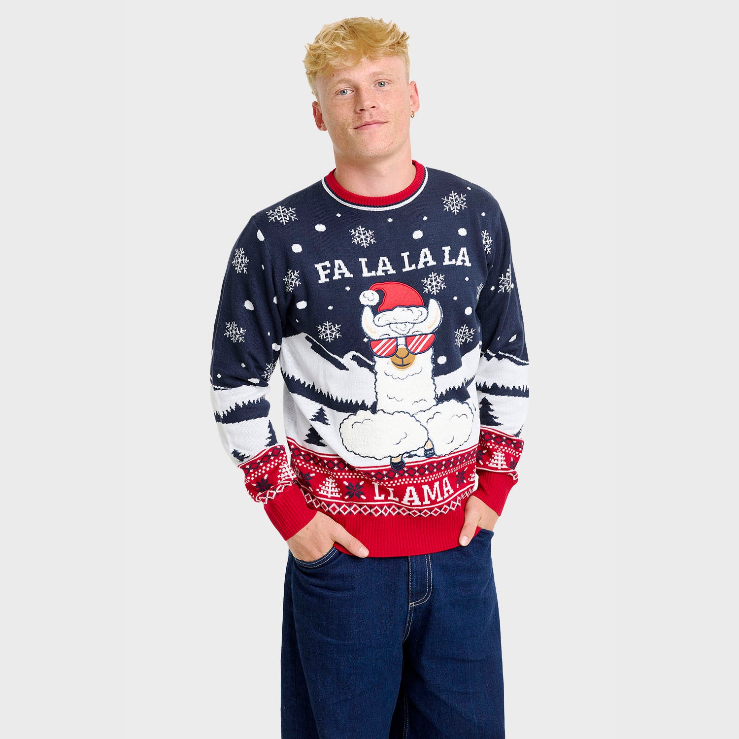 Fa La La La Llama Sweater - Herre