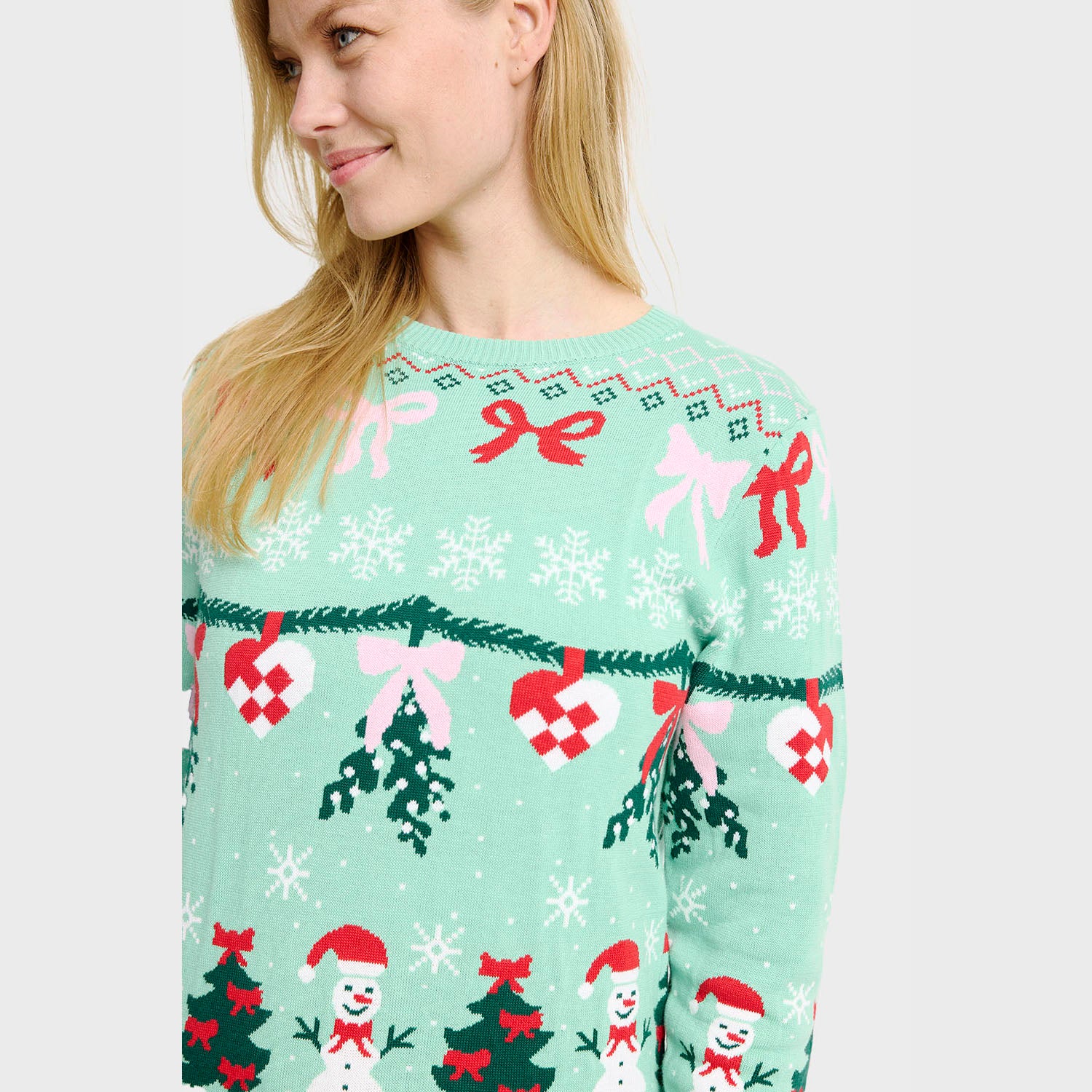 Den sløjfede julesweater - Dame.