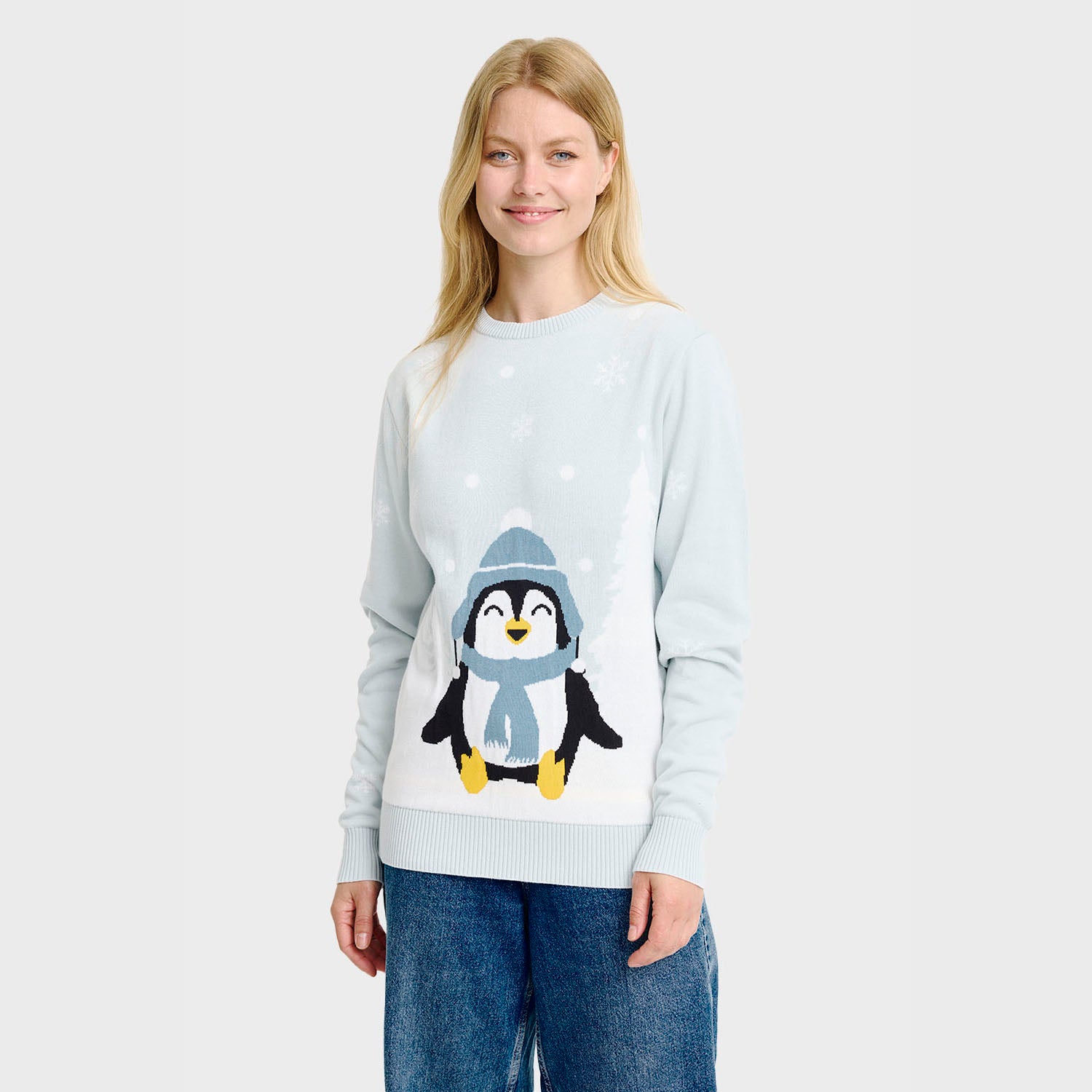 Den søde pingvin julesweater - Dame.