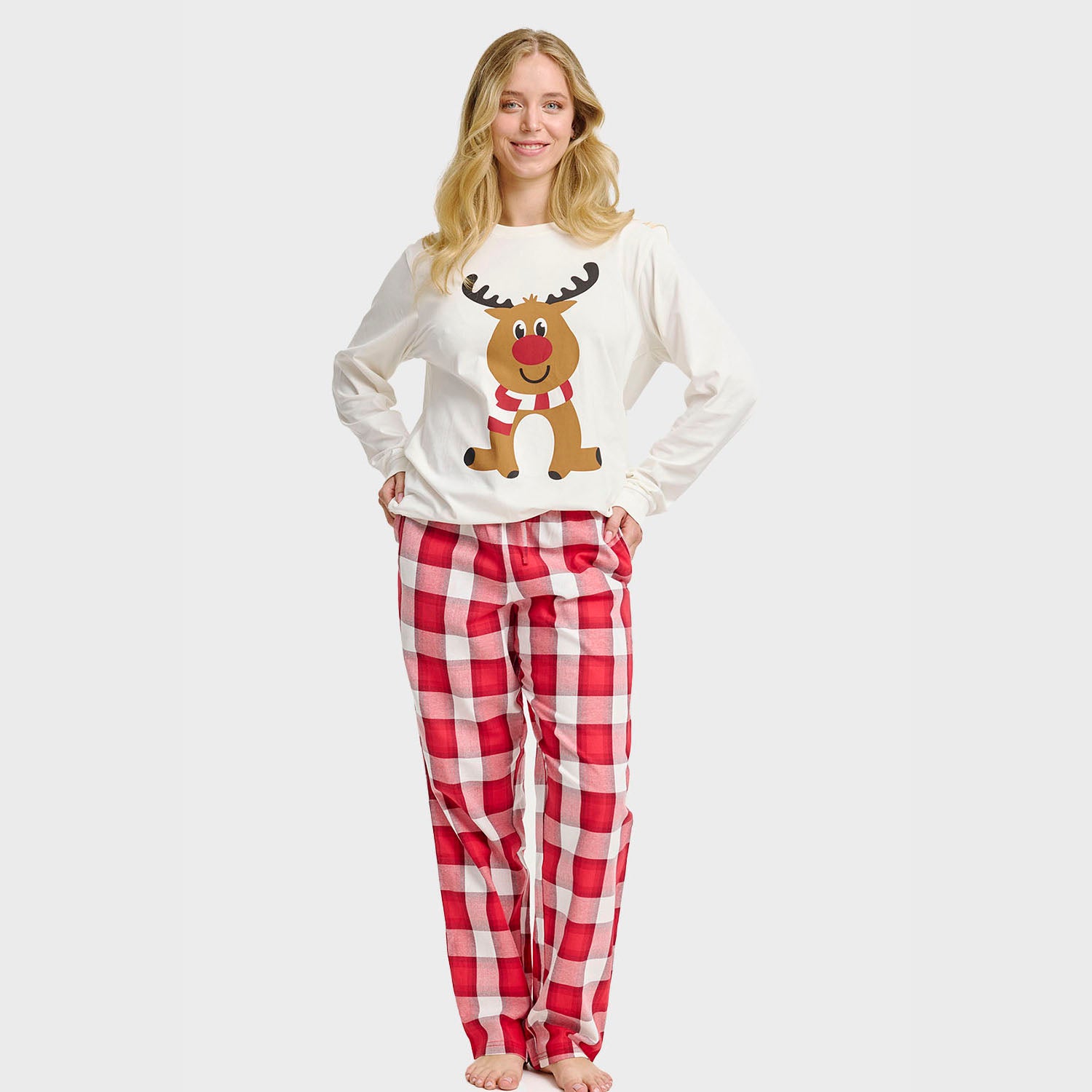 The Reindeer Pyjamas Top - Dame
