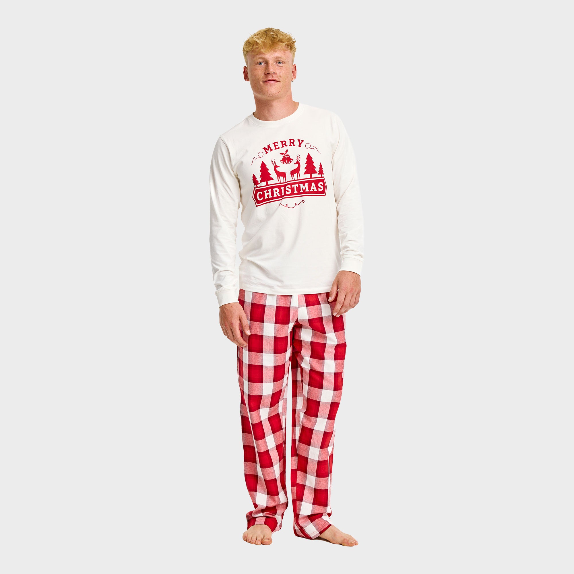 The Merry Christmas Flannel julepyjamas - Herre.