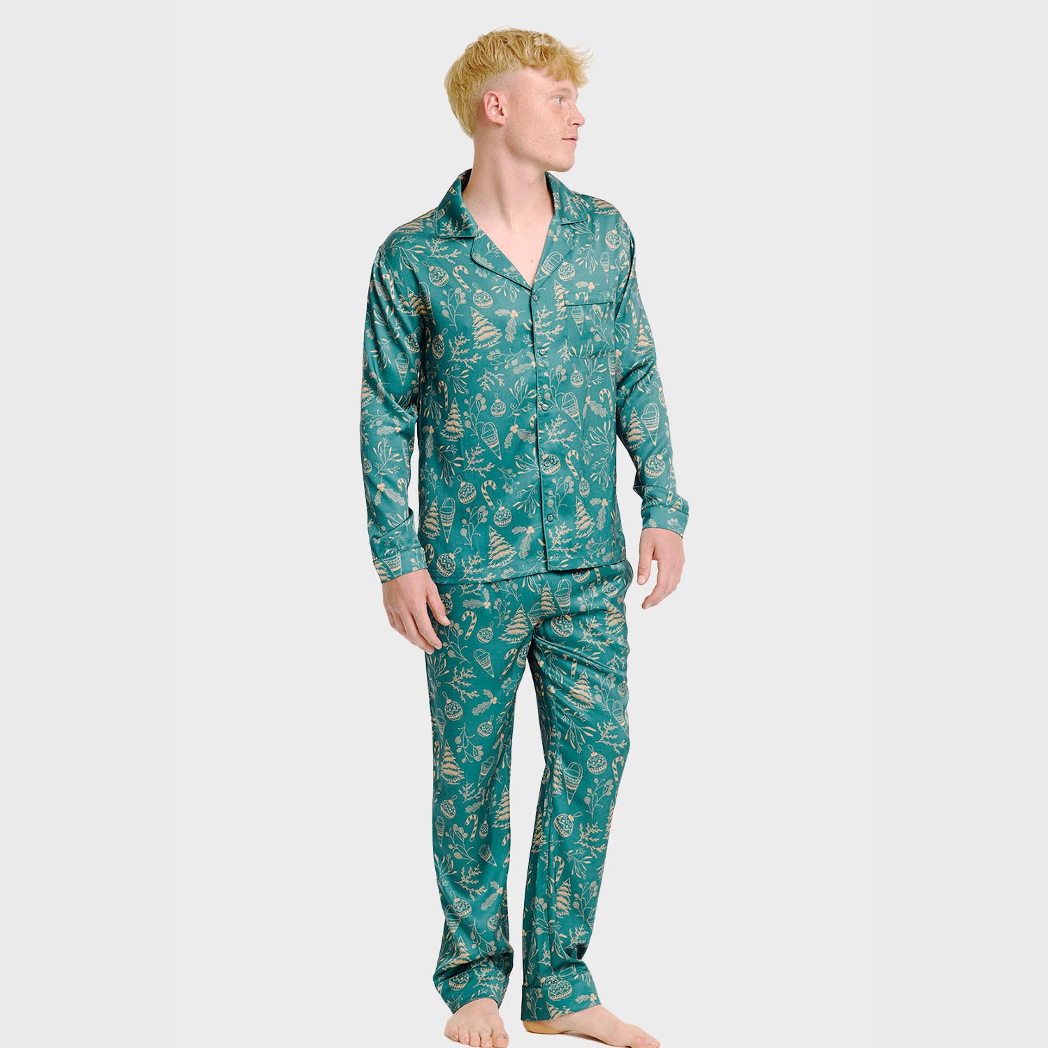 Den begavede satin pyjamas - Herre