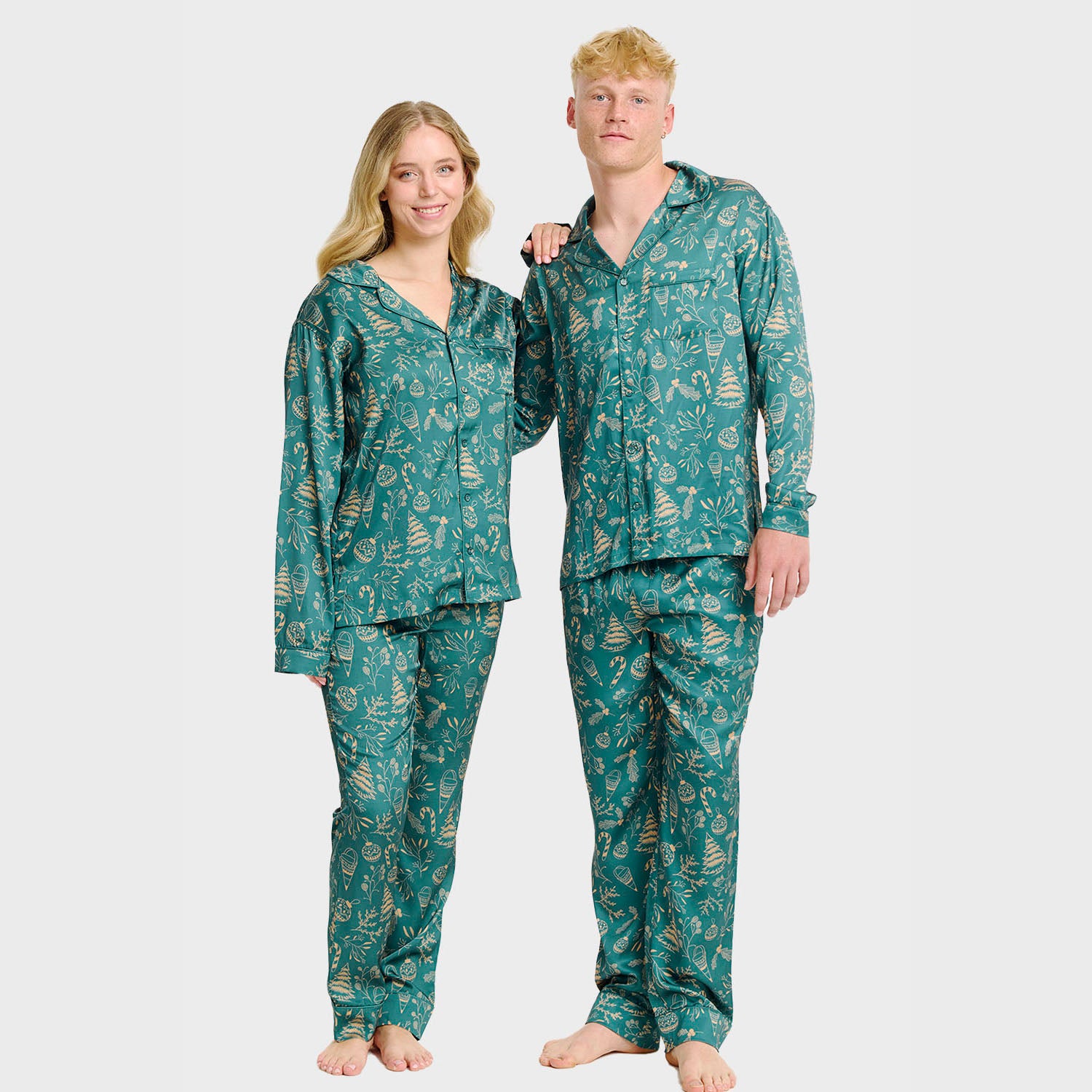 Den begavede satin pyjamas - Herre