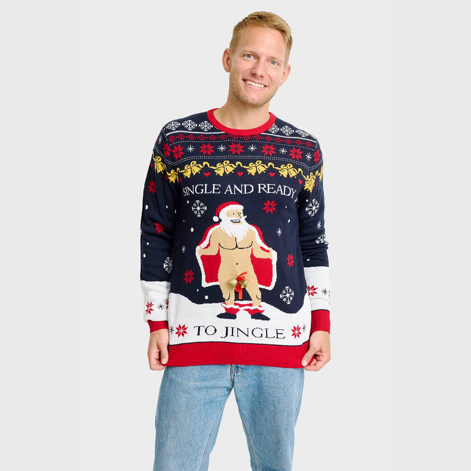 The Single and Ready to Jingle Sweater - Herre