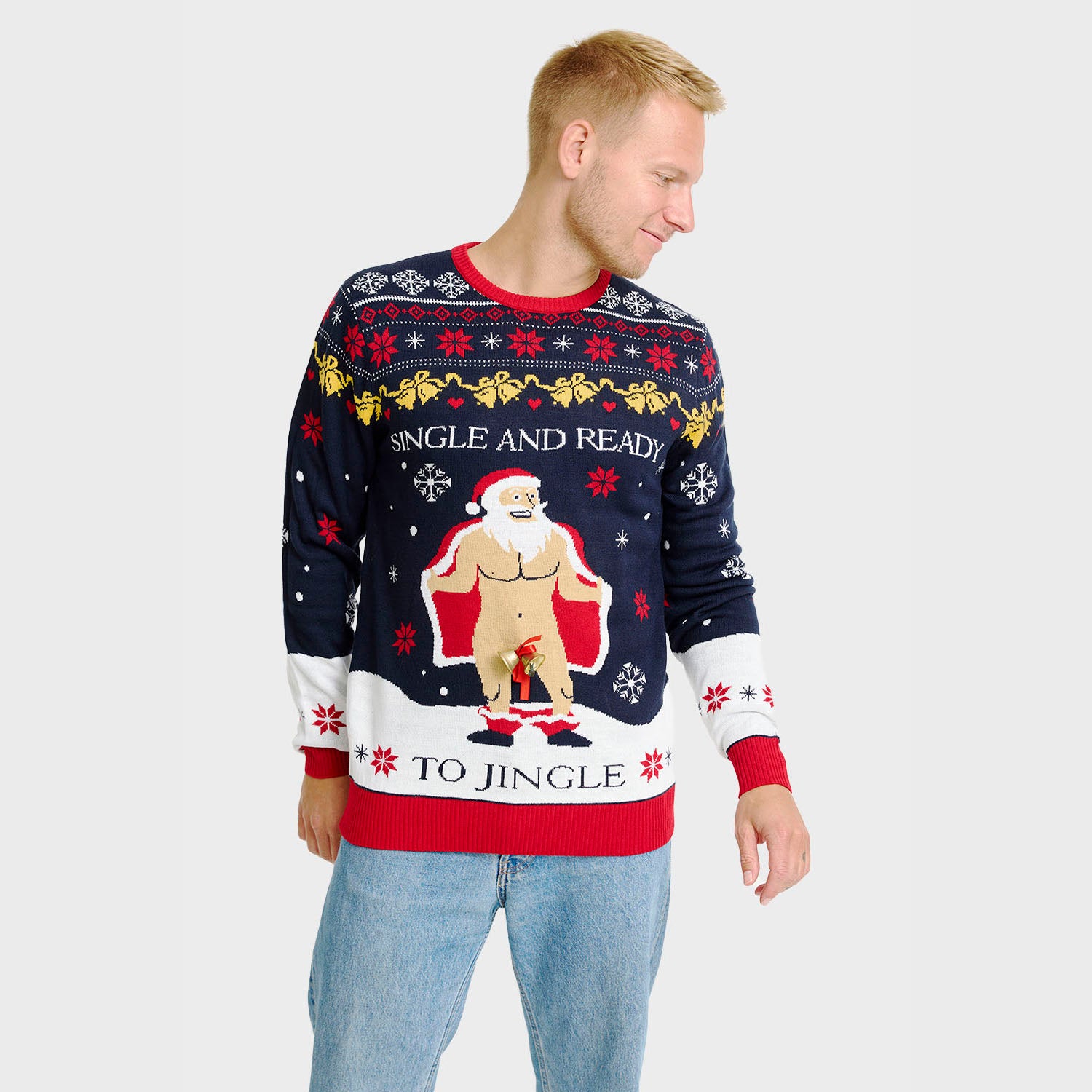 The Single and Ready to Jingle Sweater - Herre