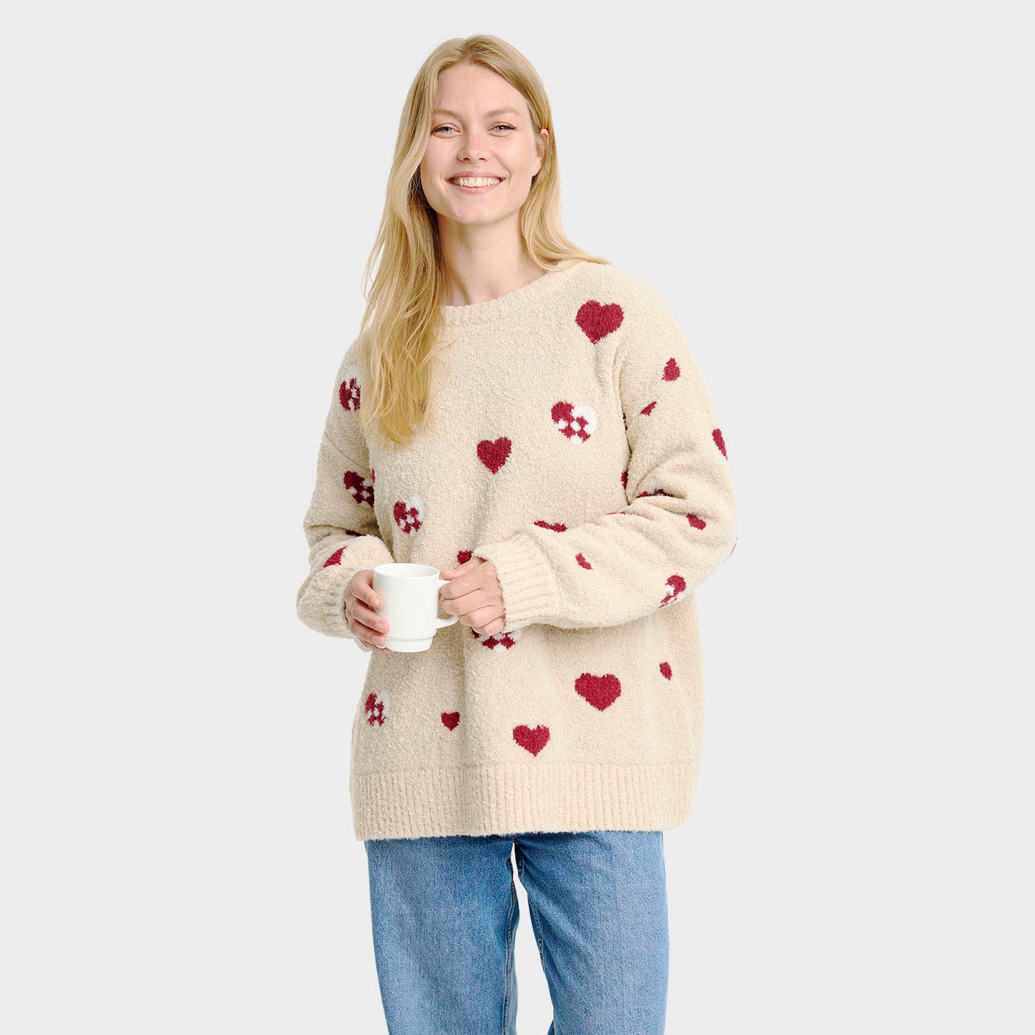Julehjerte julesweater - Dame