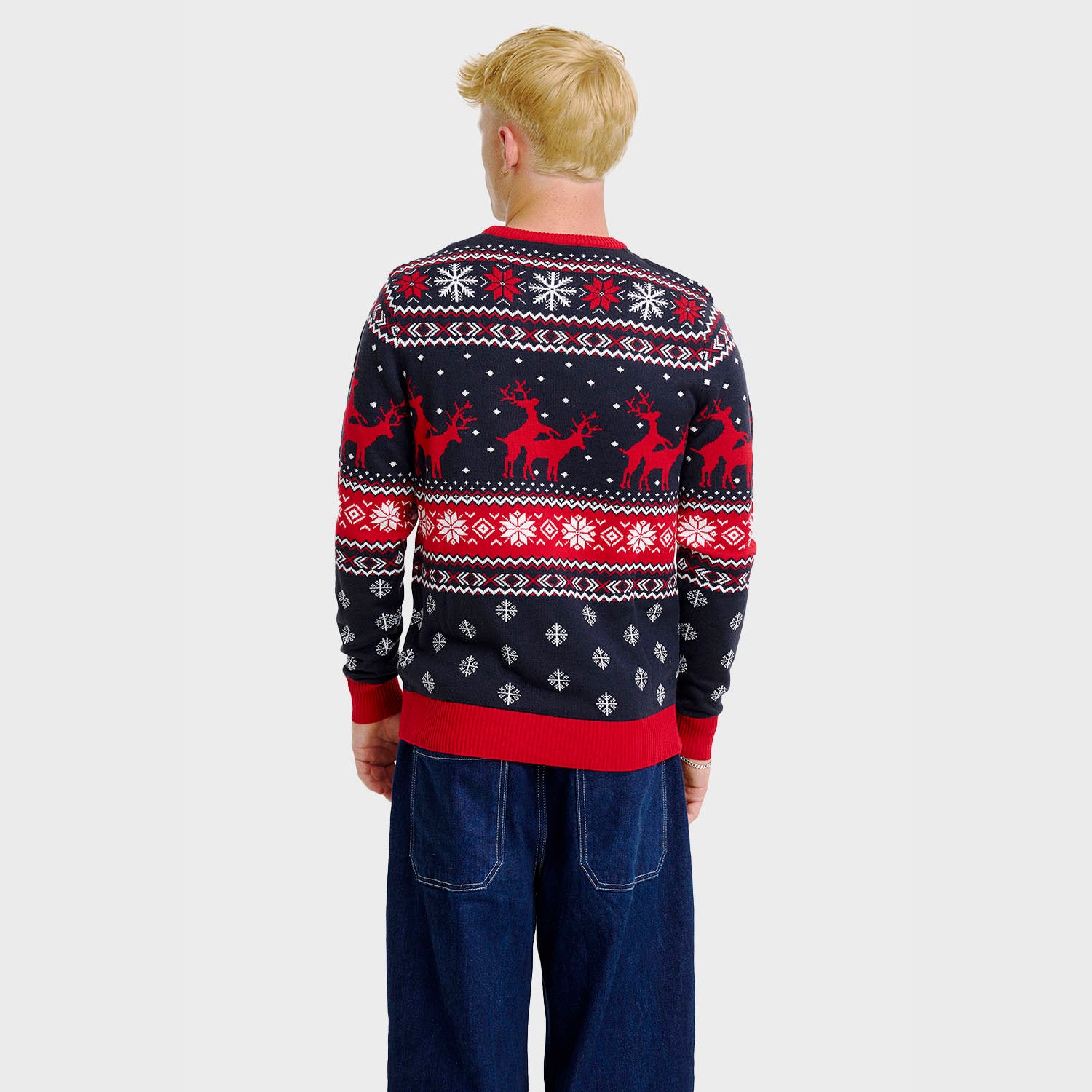 Det kække rensdyr julesweater - Herre