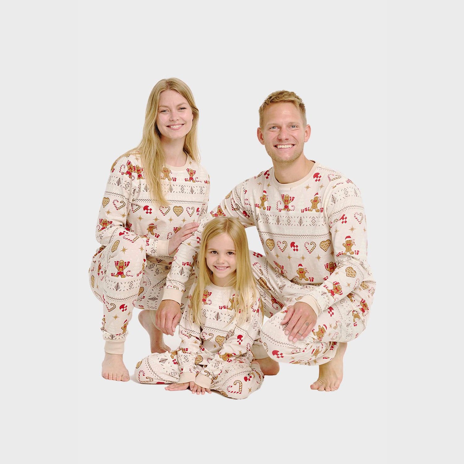 Christmas Cookie julepyjamas Beige - Barn.