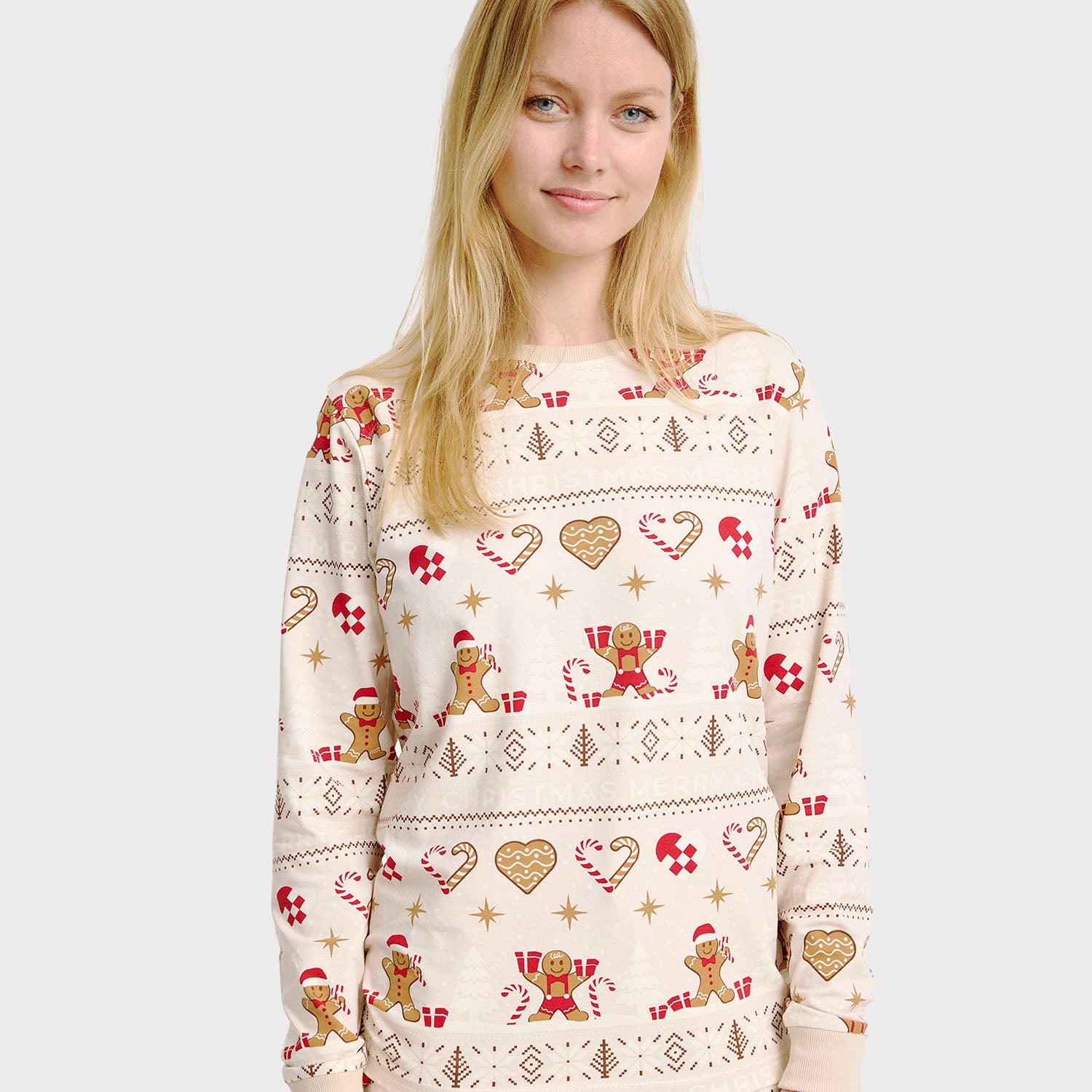 Christmas Cookie julepyjamas Beige - Dame.