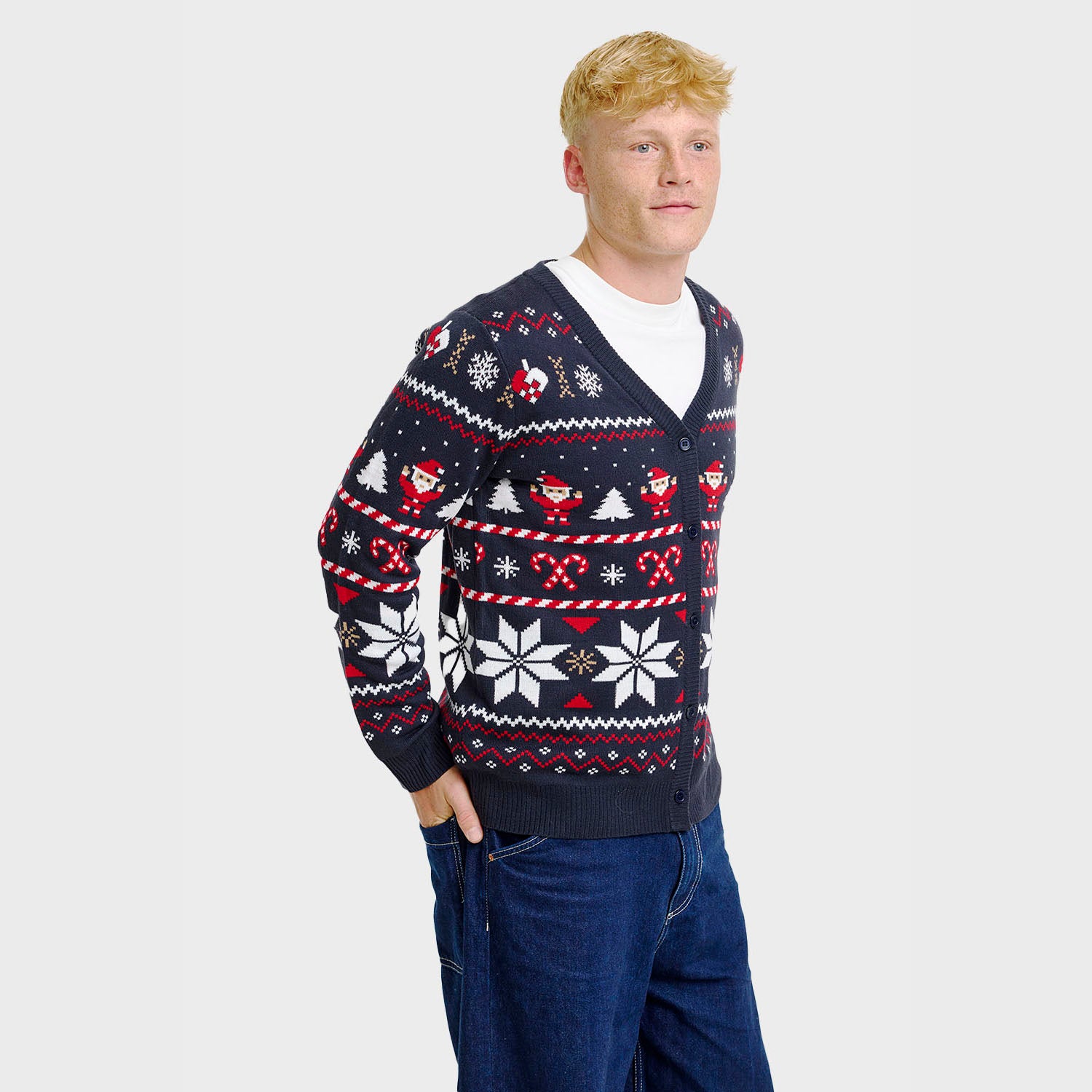 Santa's julecardigan - Herre