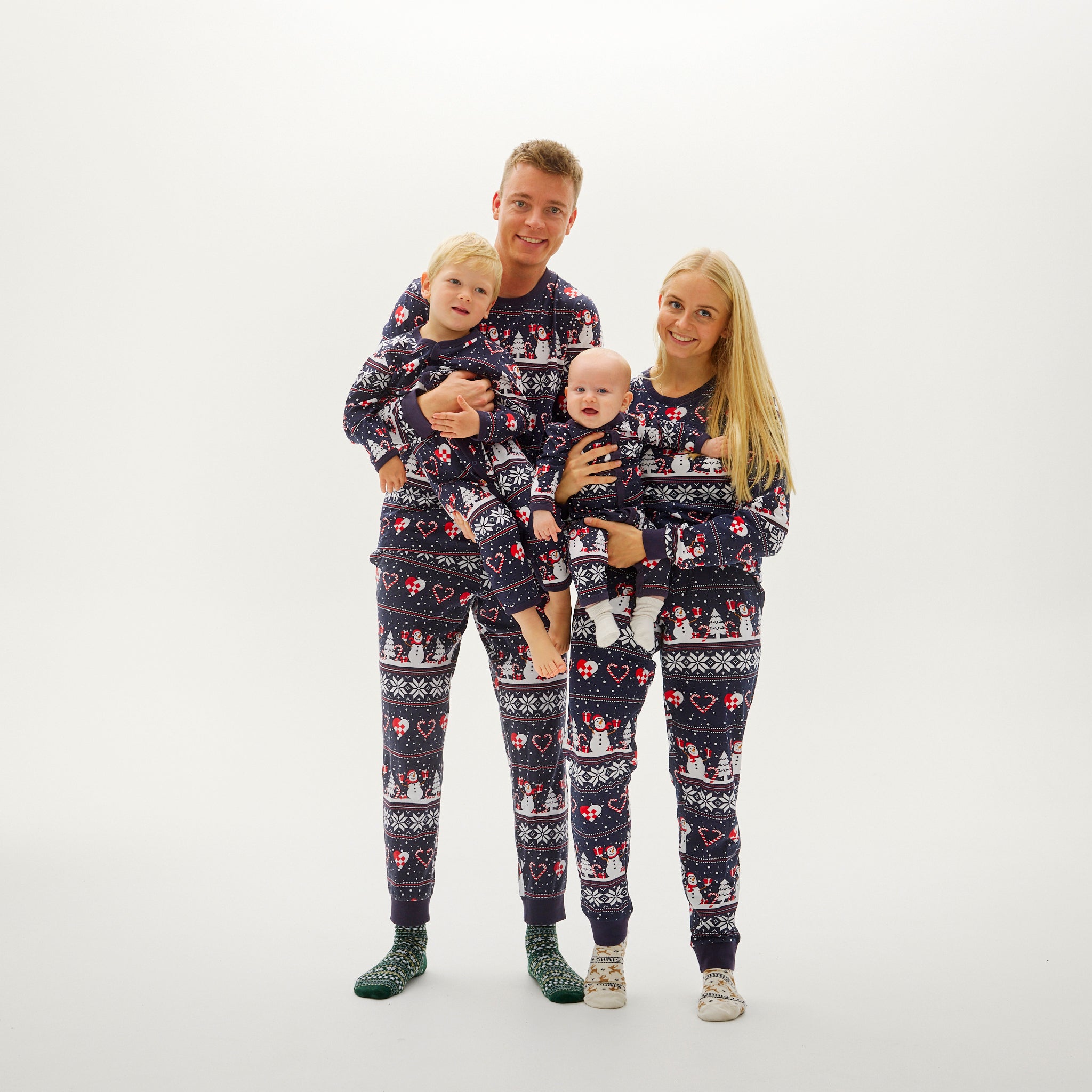 Julehjerte Jumpsuit Navy - Baby.