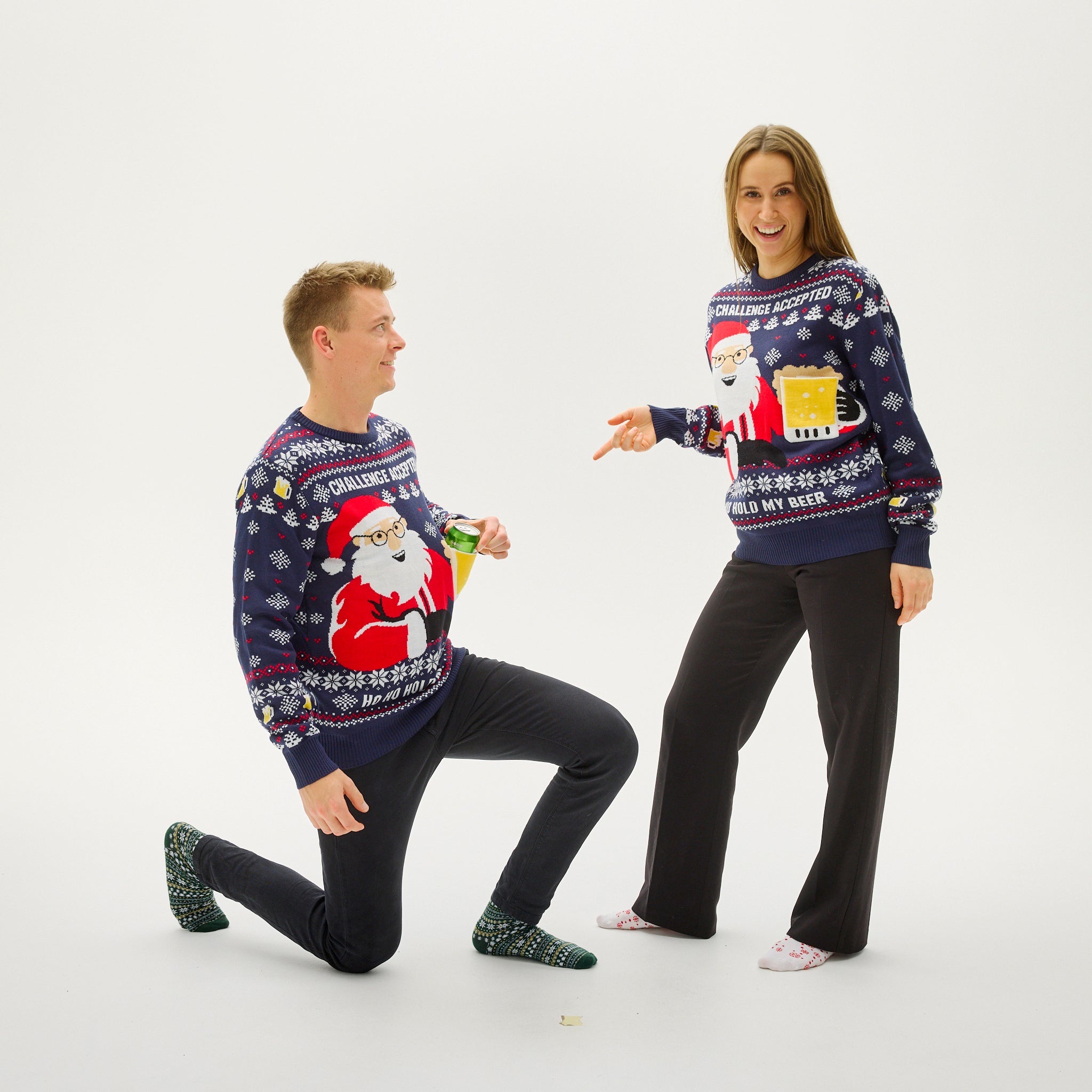 Ho Ho Hold My Beer Sweater - Herre