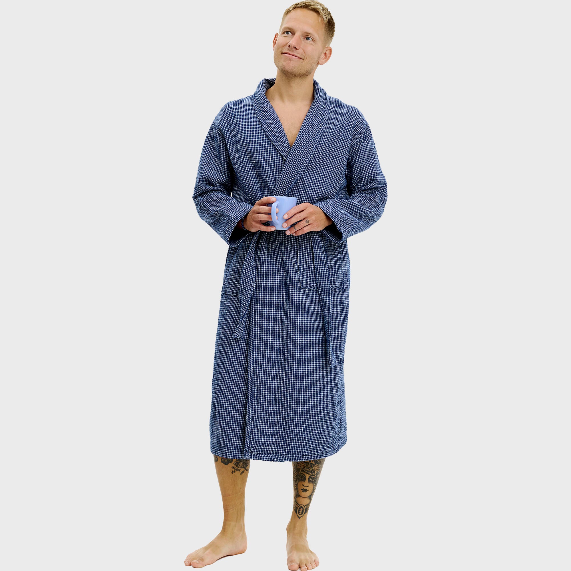 Badekåbe blåternet - onesize